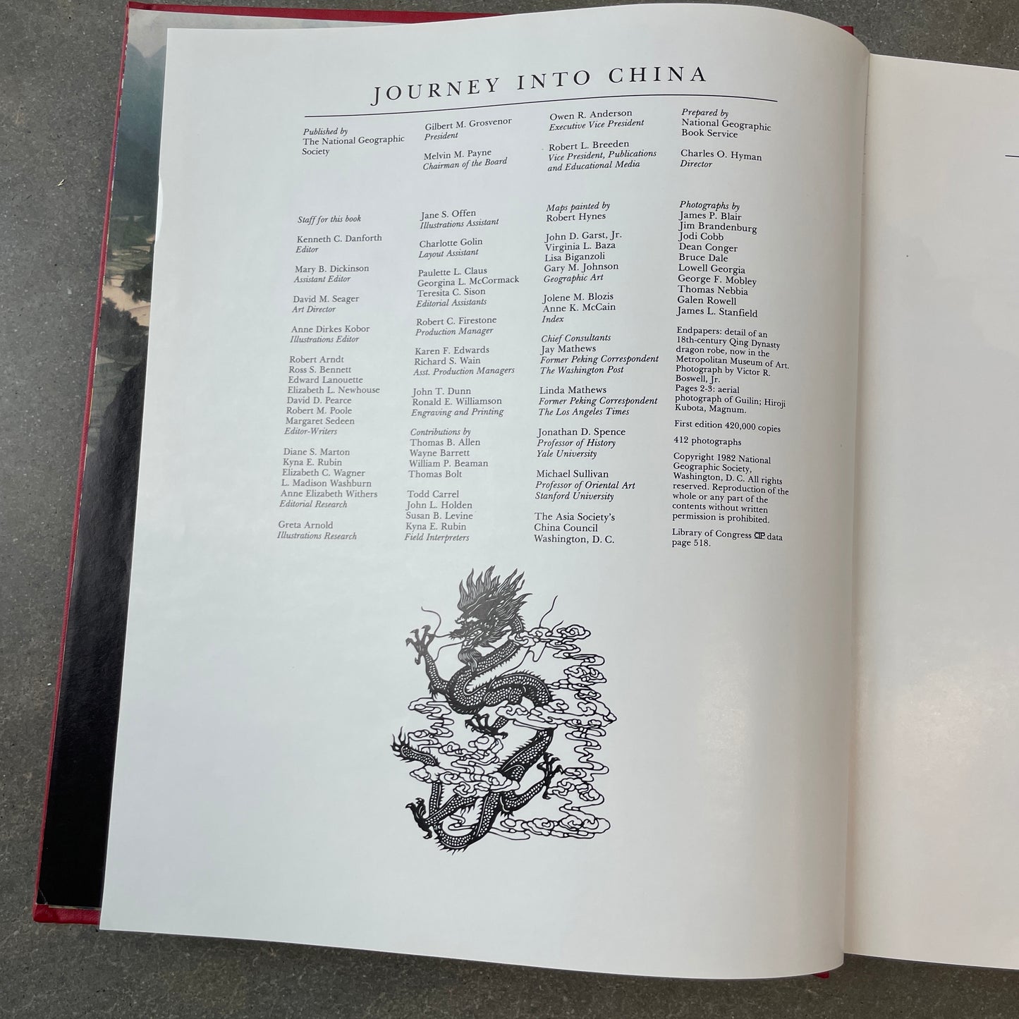 1982 Journey Into China Coffee Table Book