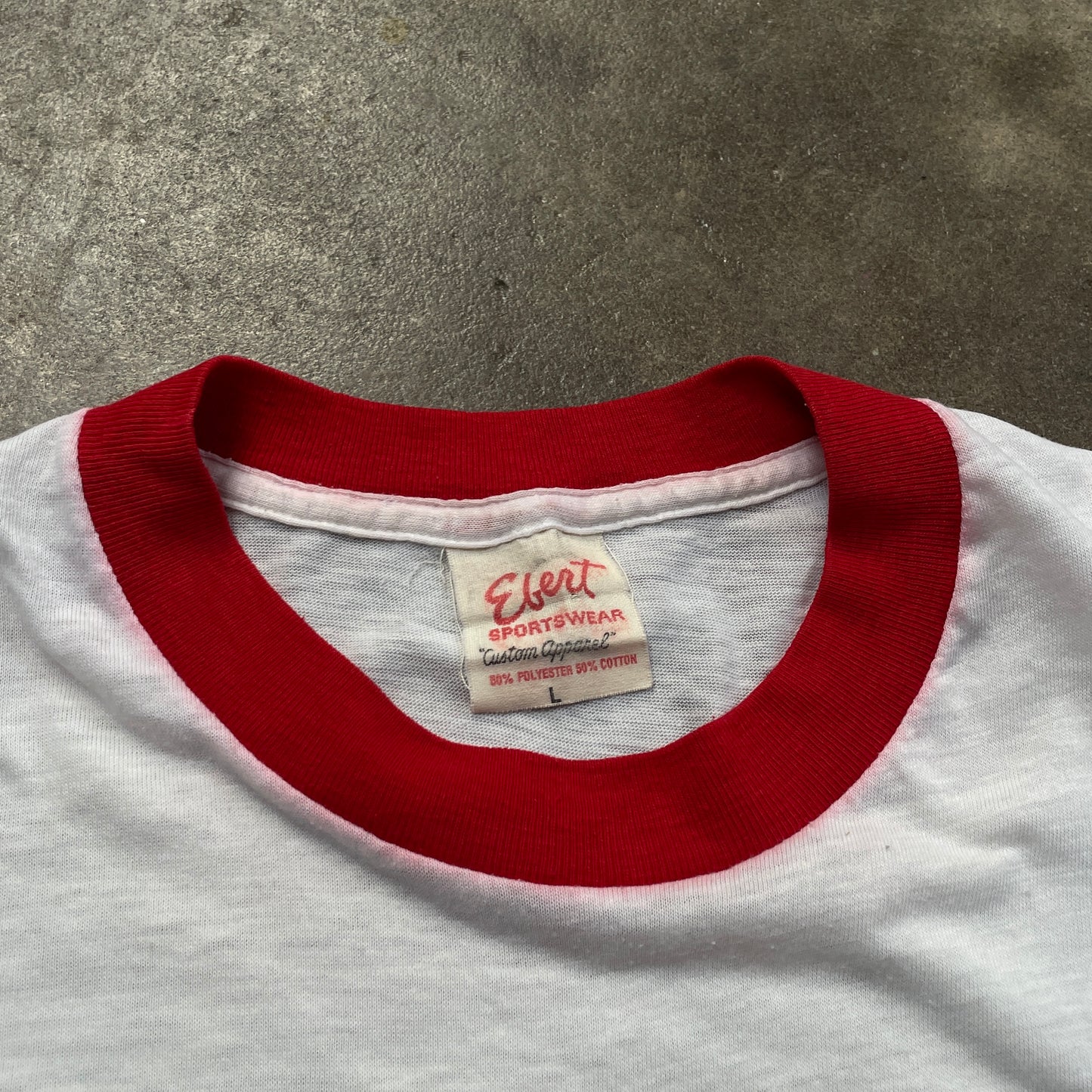 1980s Distressed Wisconsin Ringer T-Shirt