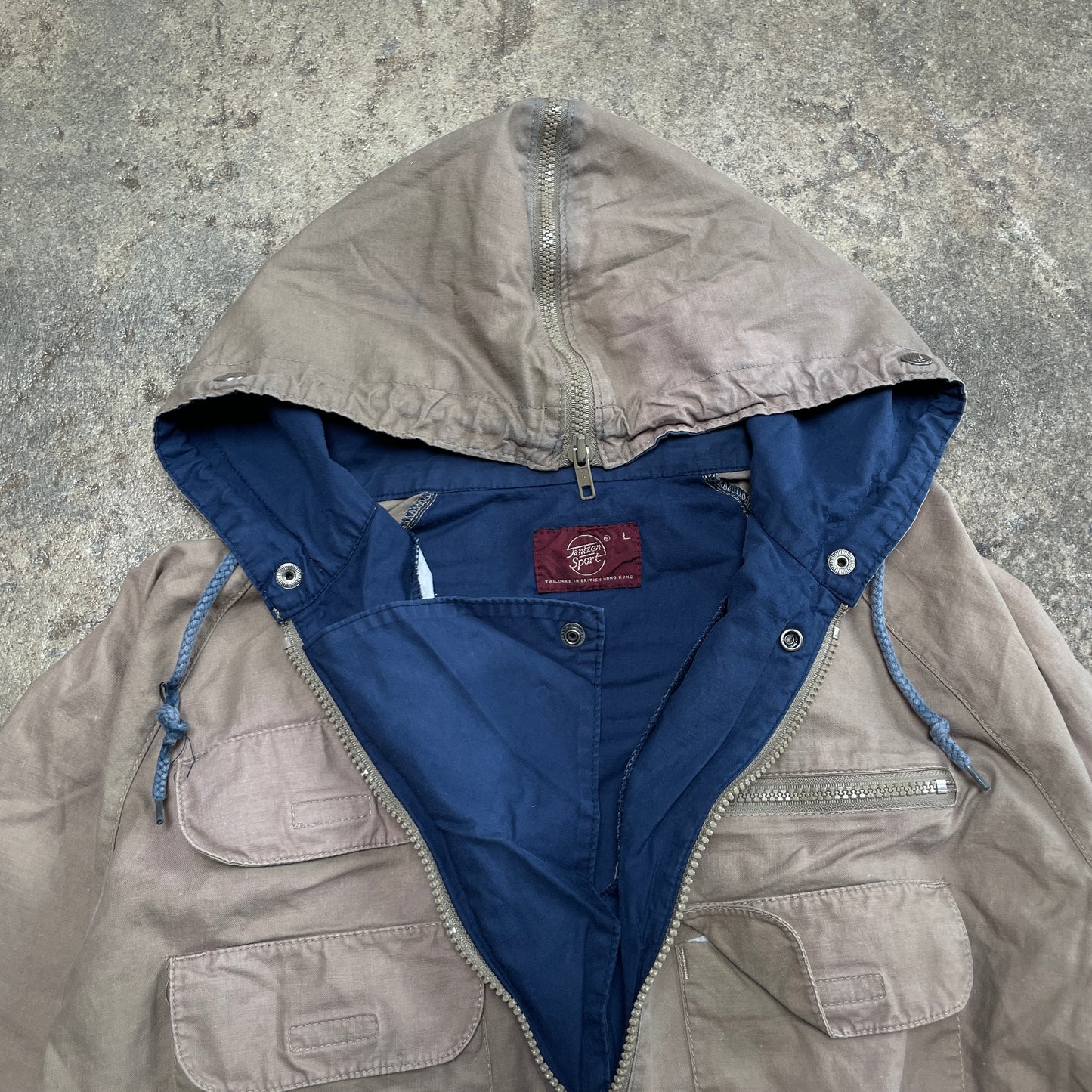1990s Jantzen Sport Light Windbreaker Cargo Jacket