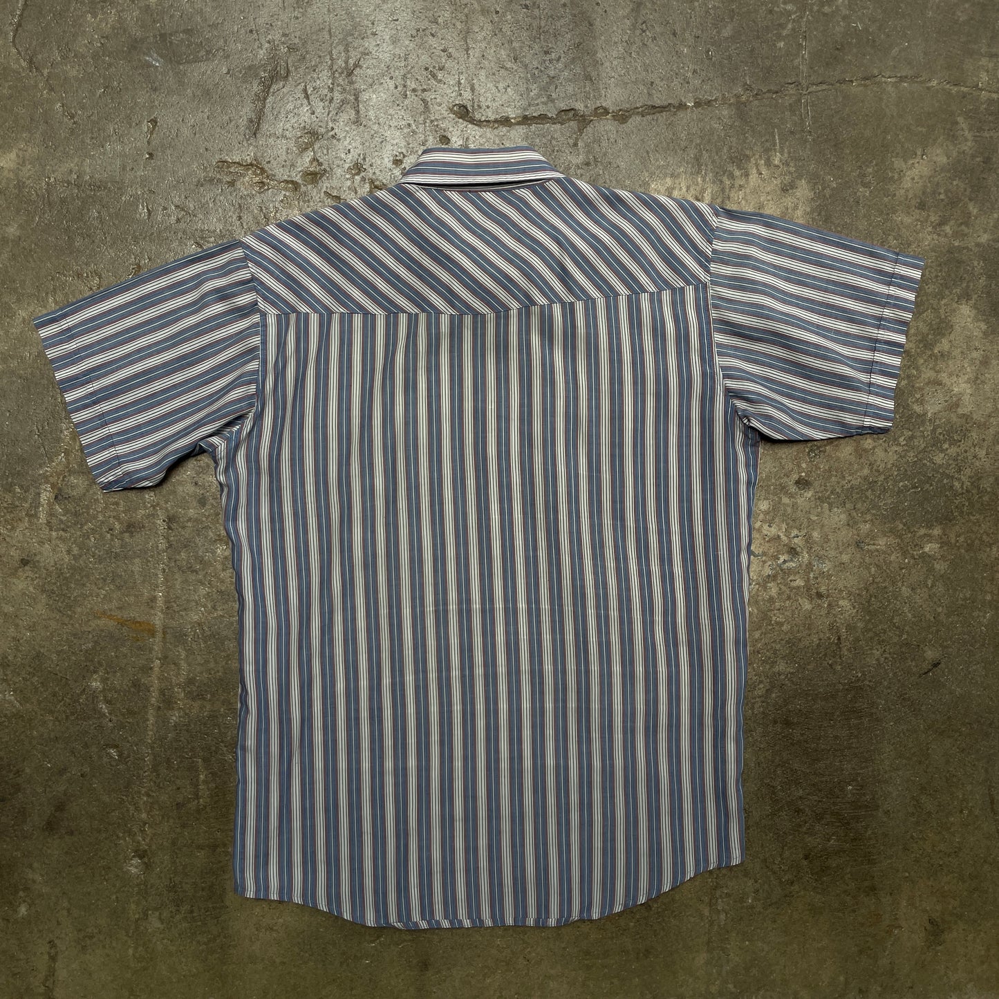 1970s Striped Pearl Snaps Button-Ups SS Shirt