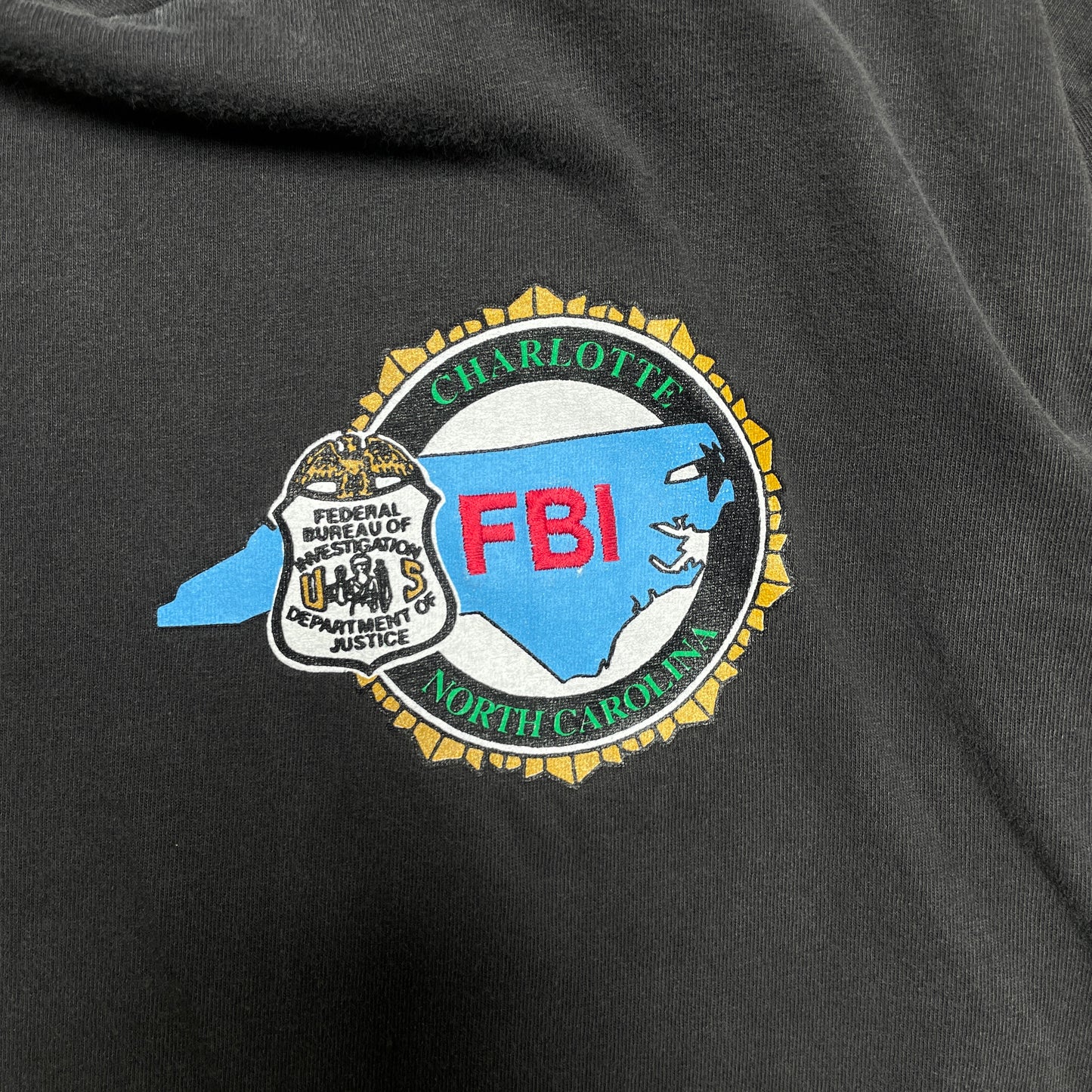 1990s Faded Charlotte, NC FBI T-Shirt