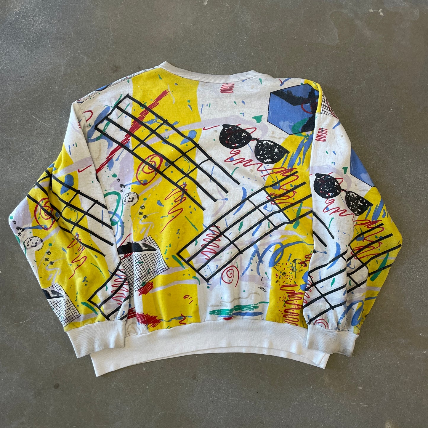 1980s Elvis Presley Jailhouse Rock All Over Print Crewneck