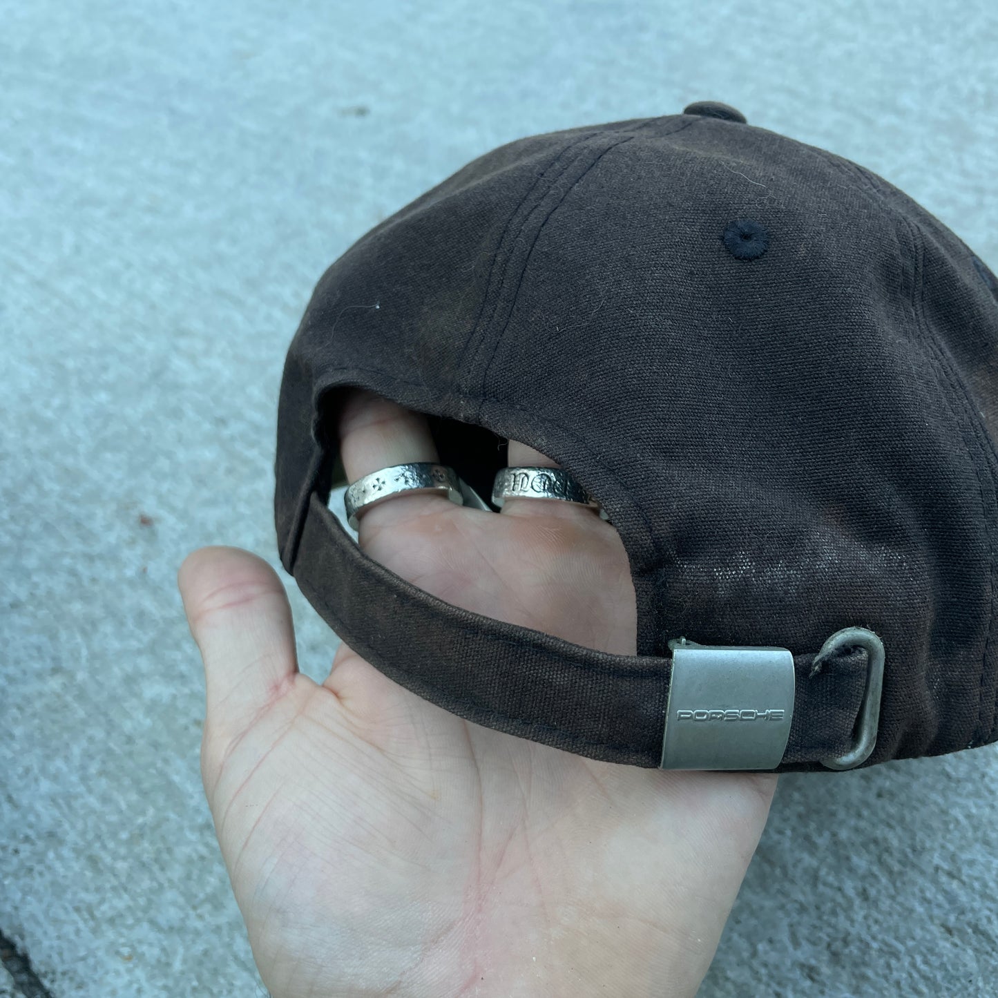 1990s Faded Porsche Strapback Hat