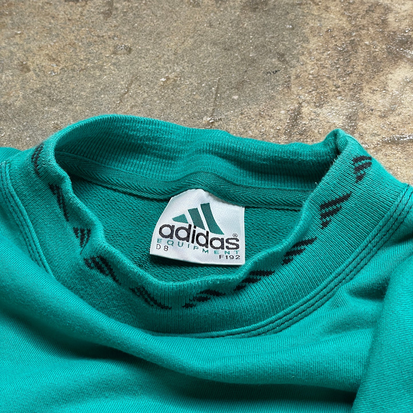 Y2K Adidas Equipment Collar Graphic Crewneck