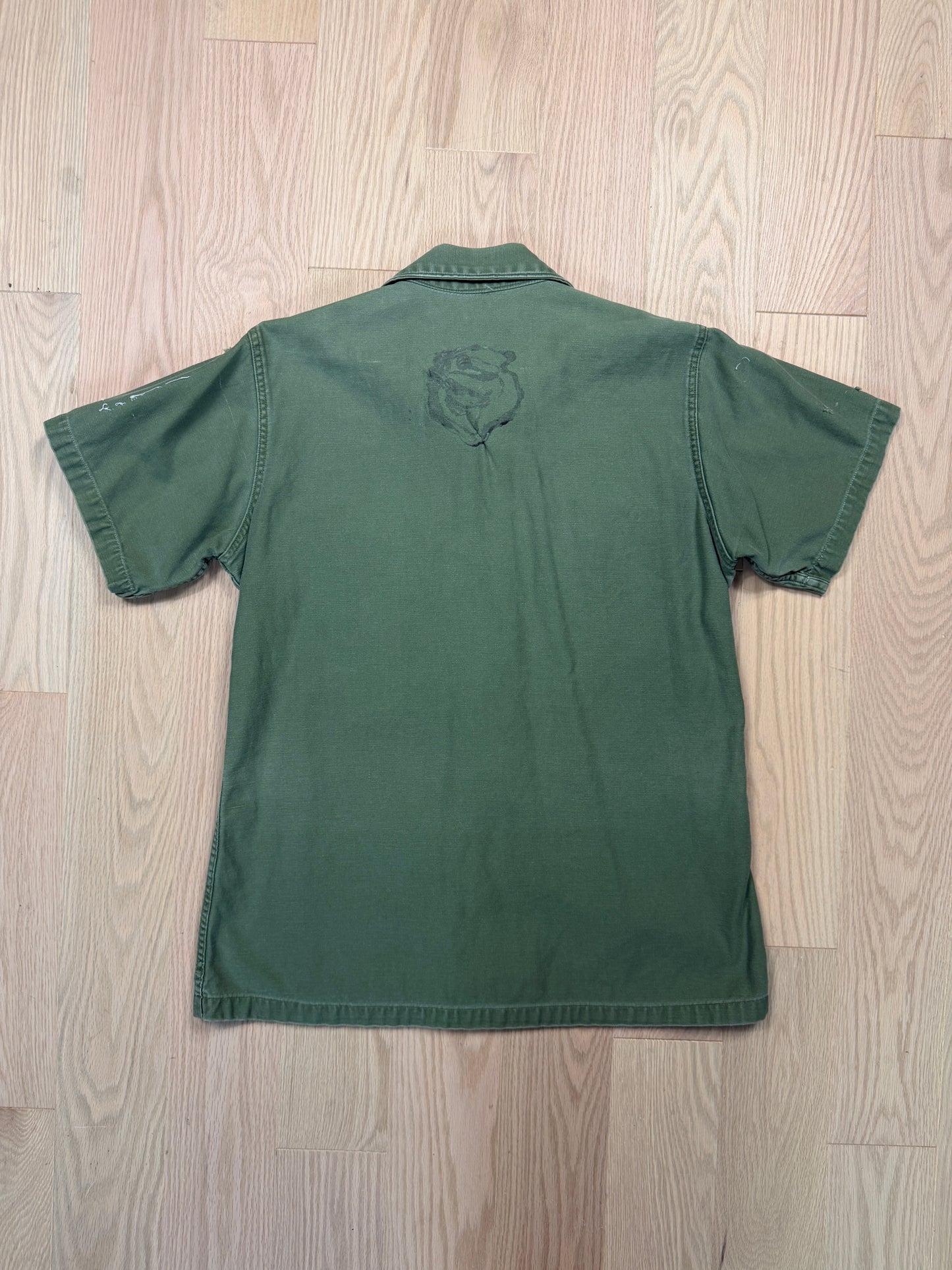 1960s OG-107 Sateen Cotton Shirt w/ Patches