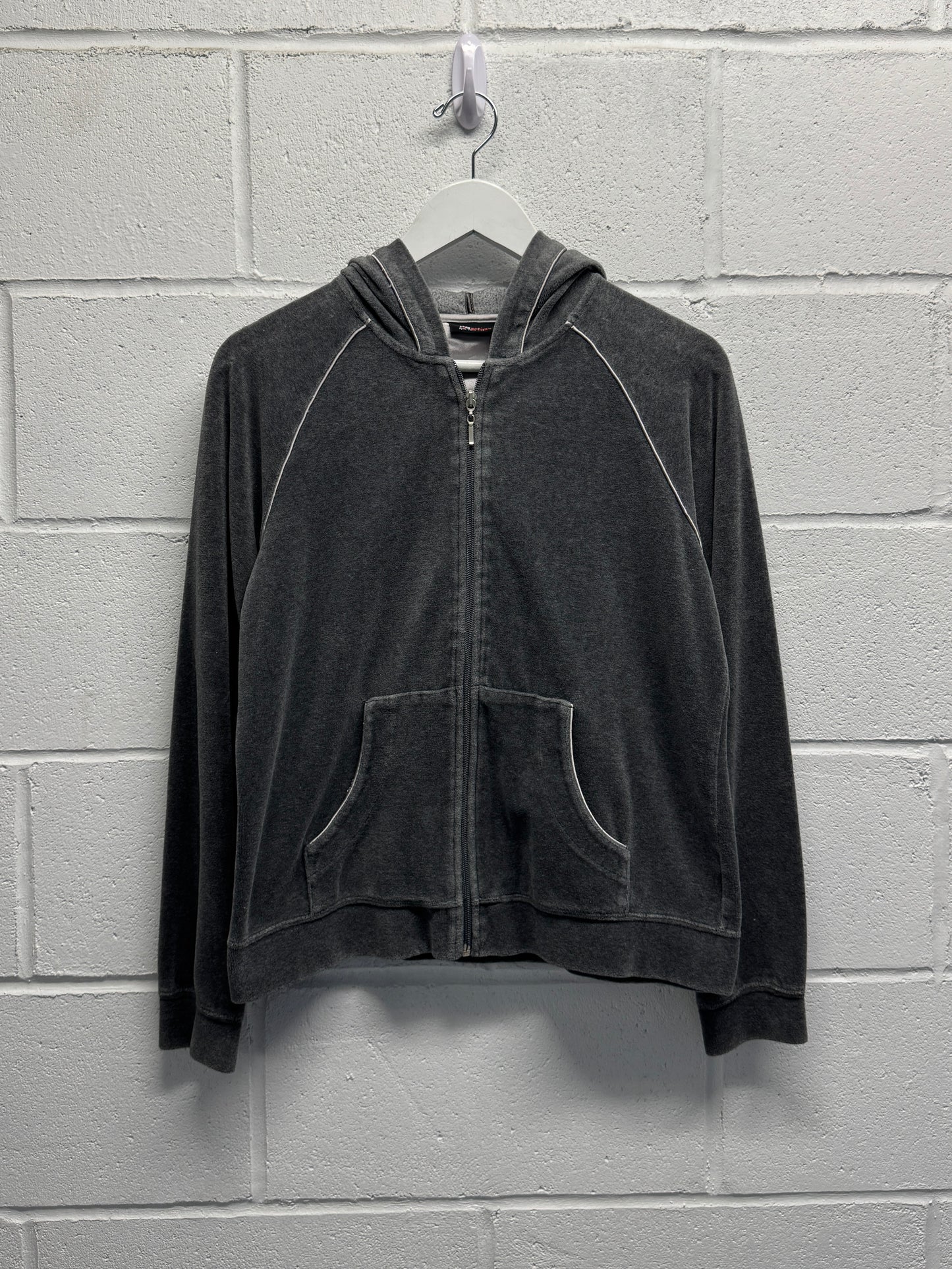 Y2K 2000s Velour Zip-Up [M]