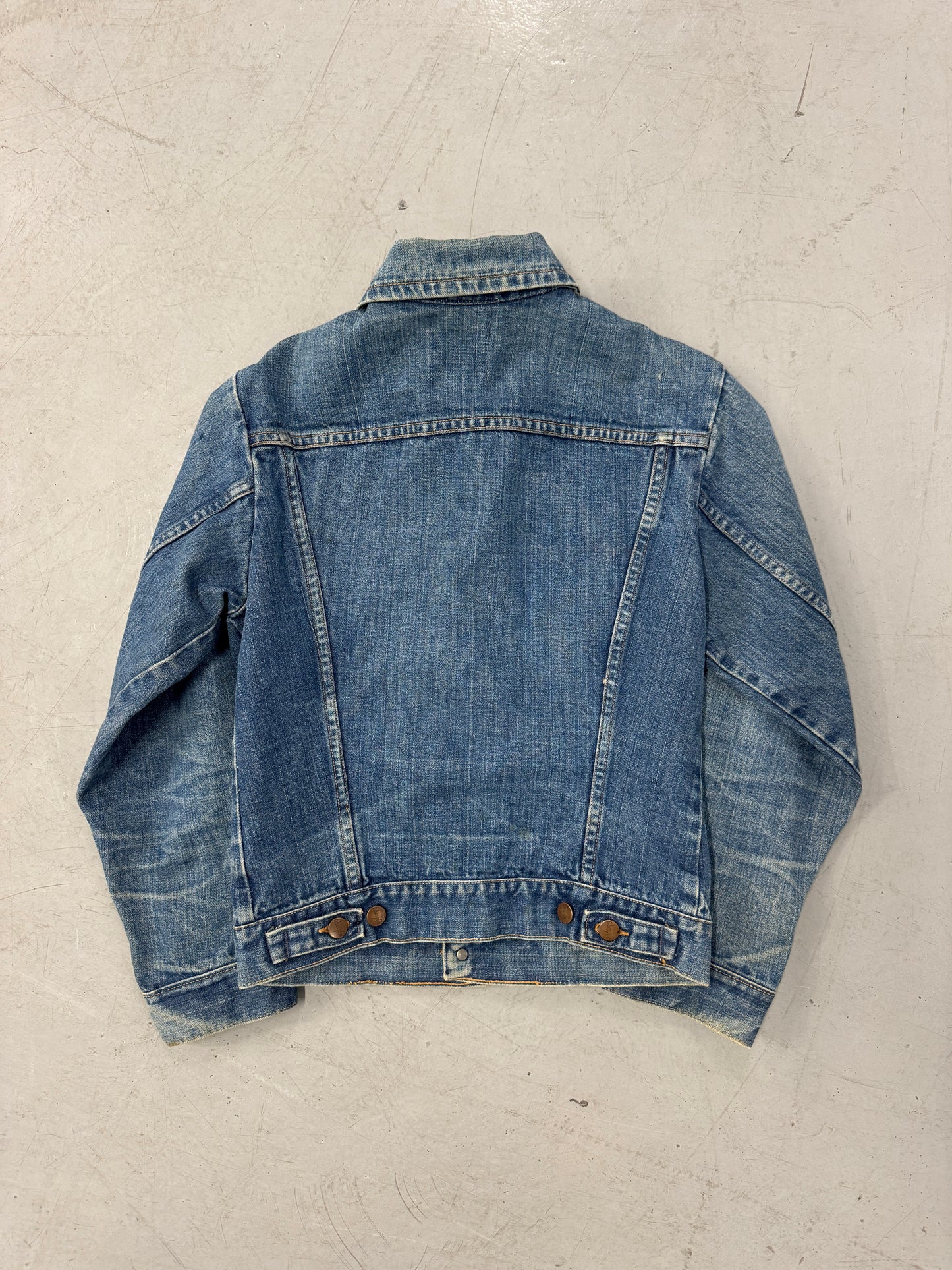 1980s Faded Wrangler Denim Trucker Jacket [S/M]