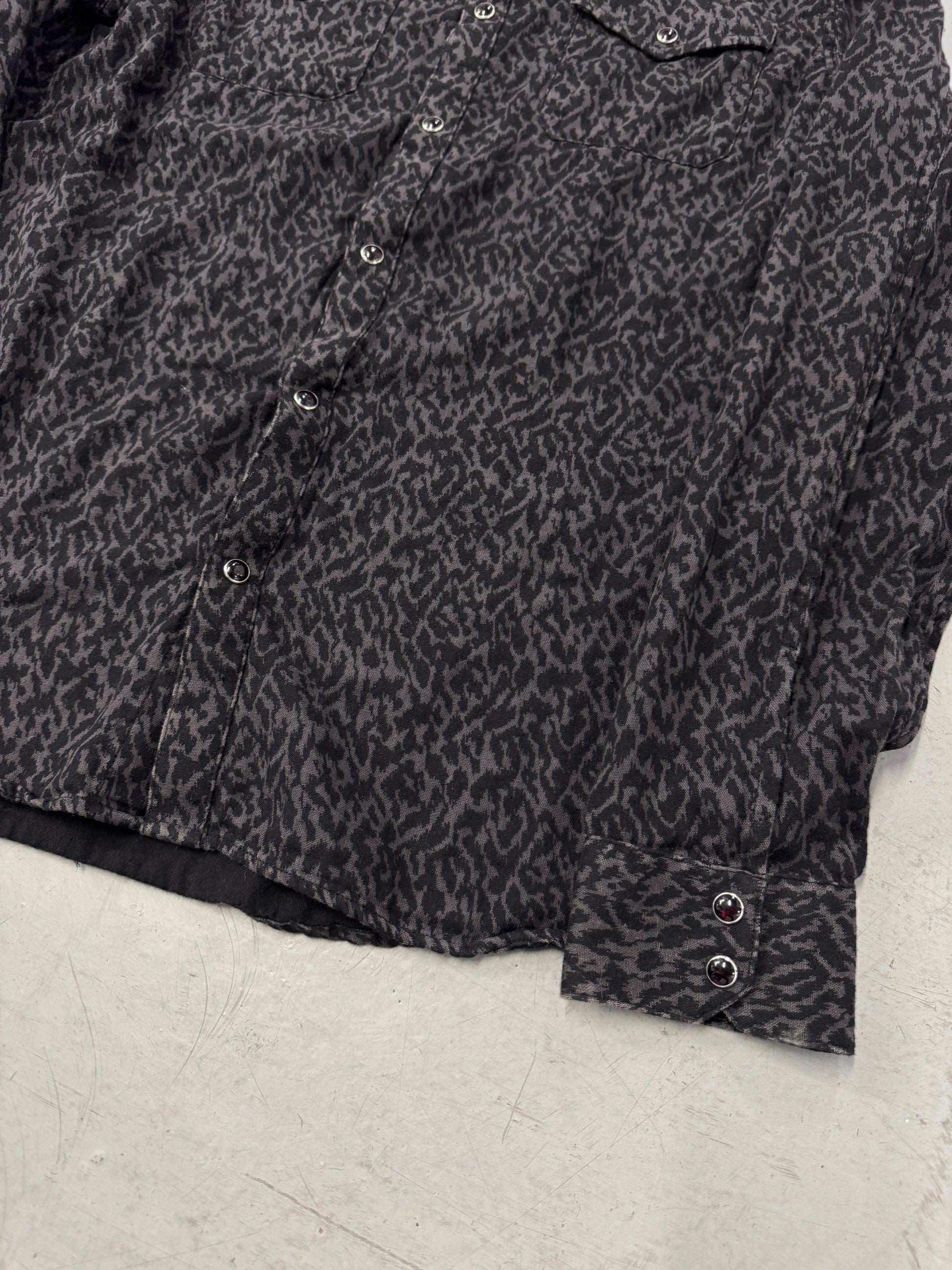 John Varvatos Cheetah Print Button-Up [L]