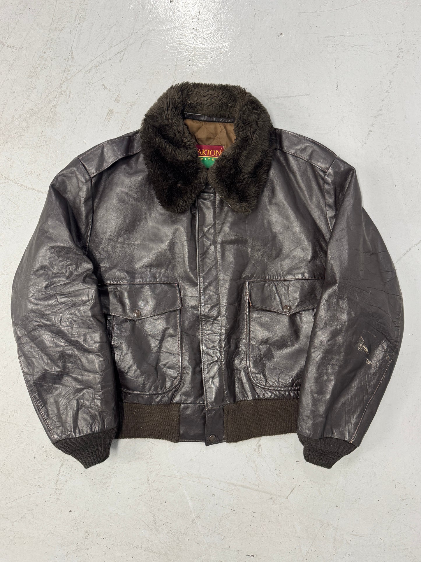 1980s Brown Leather B-15 Jacket [XL / 52]