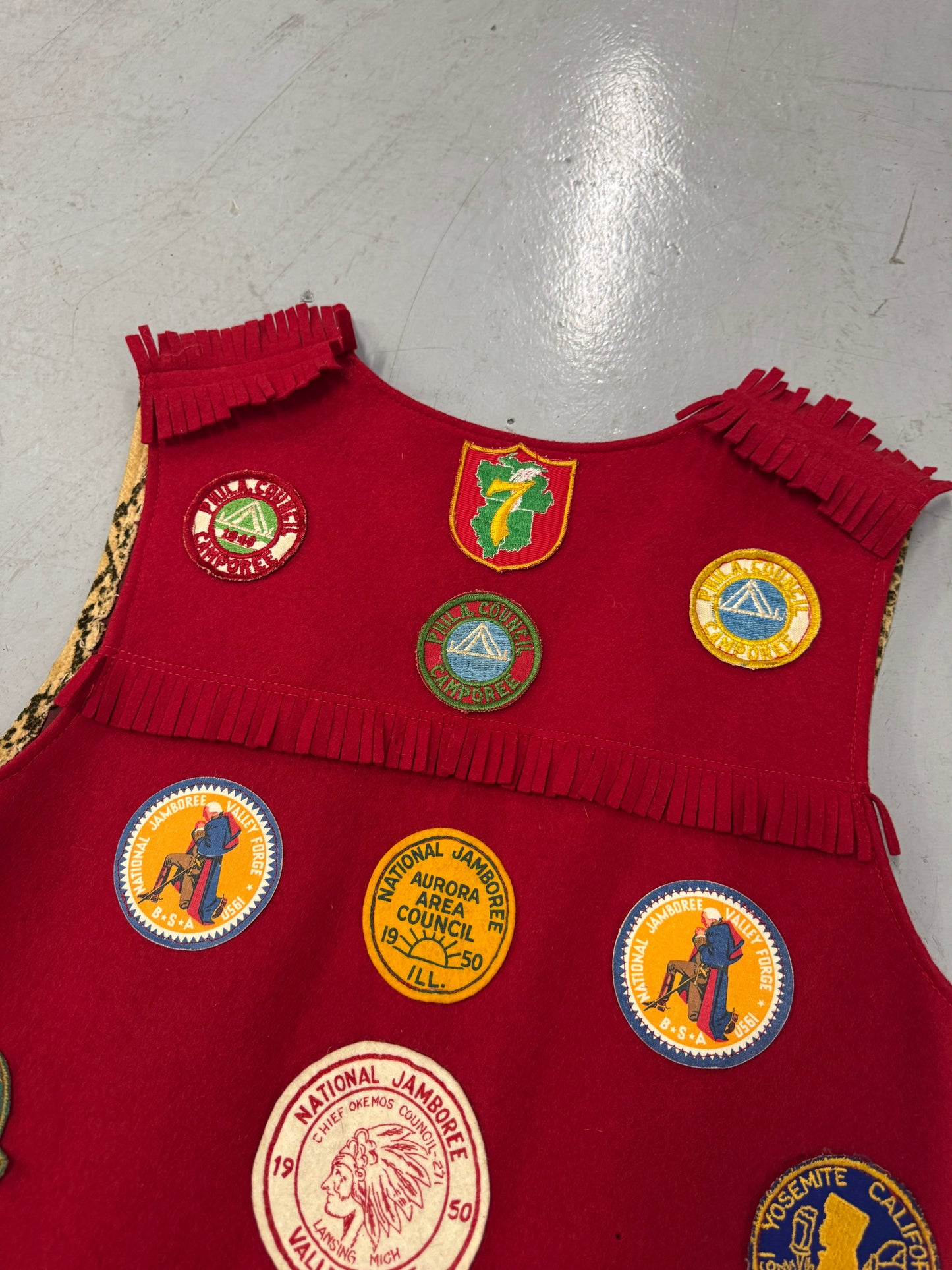 1950s Boy Scouts Jamboree Patch Vest [S/M]