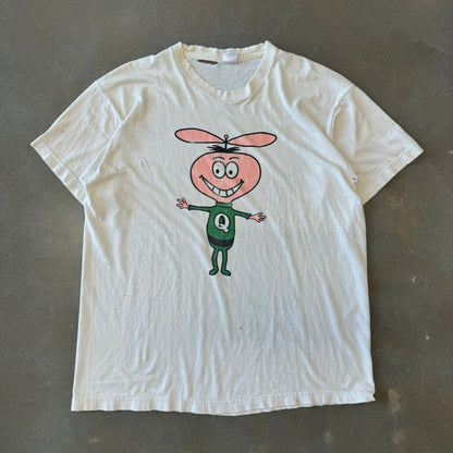 Vintage 1990s Distressed Q T-Shirt [XL]