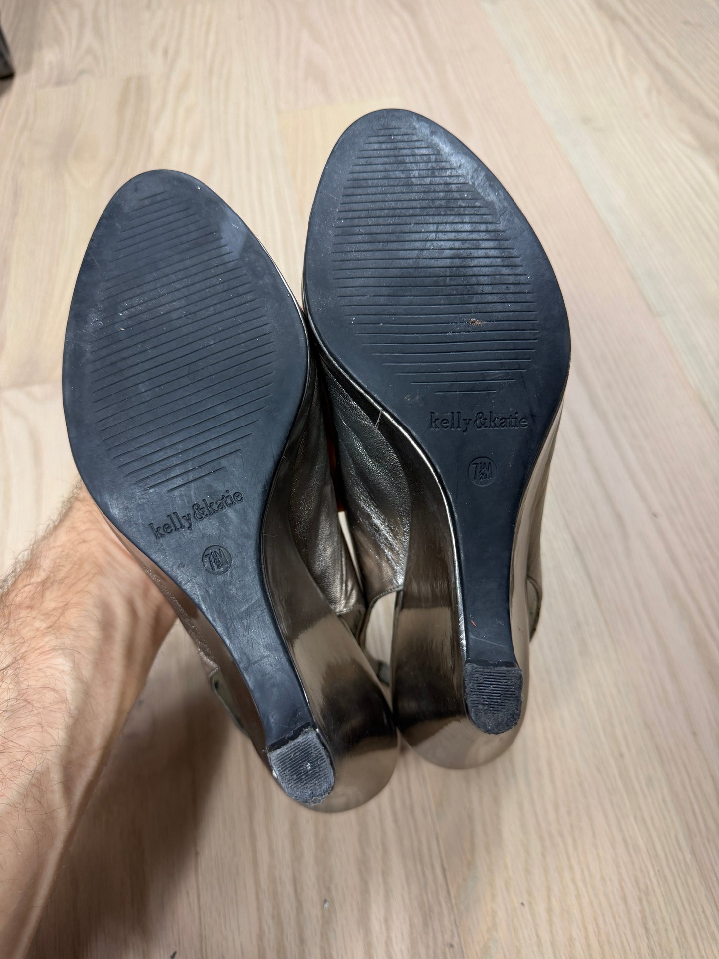 2000s Kelly&amp;Katie Silver Platform Heels [7.5]