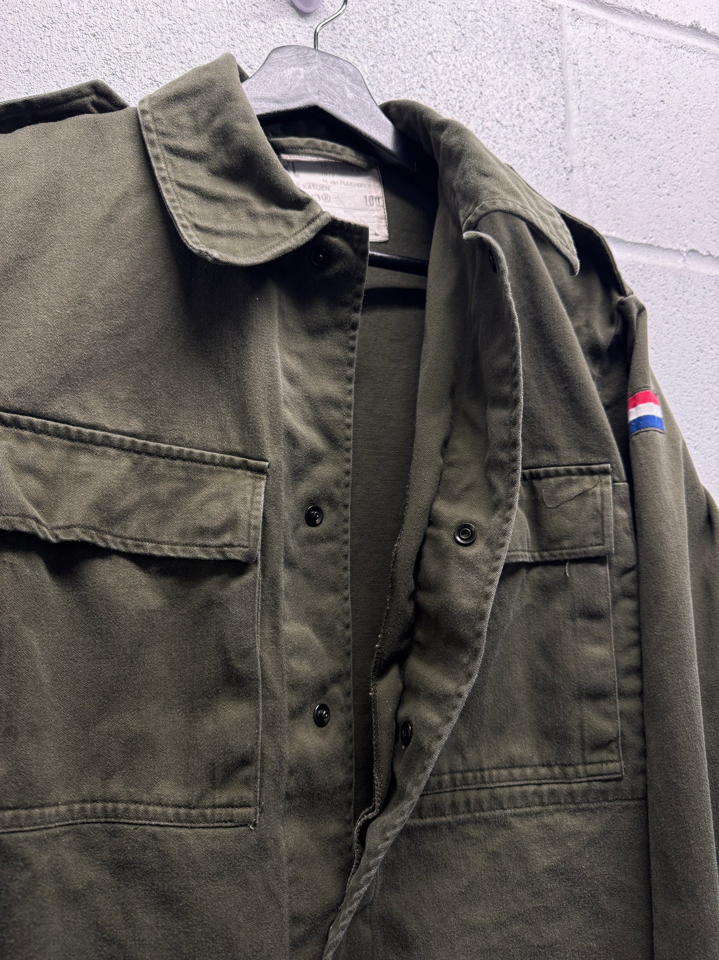 1970s Netherlands Military Snap Button-Up [L/XL]