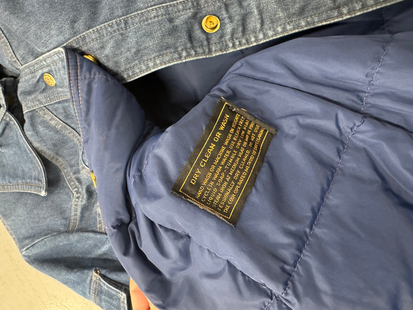 1980s Eddie Bauer Denim Down Jacket [M]