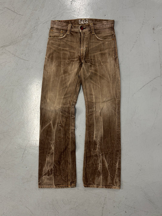 2000s Brown Flare Jeans