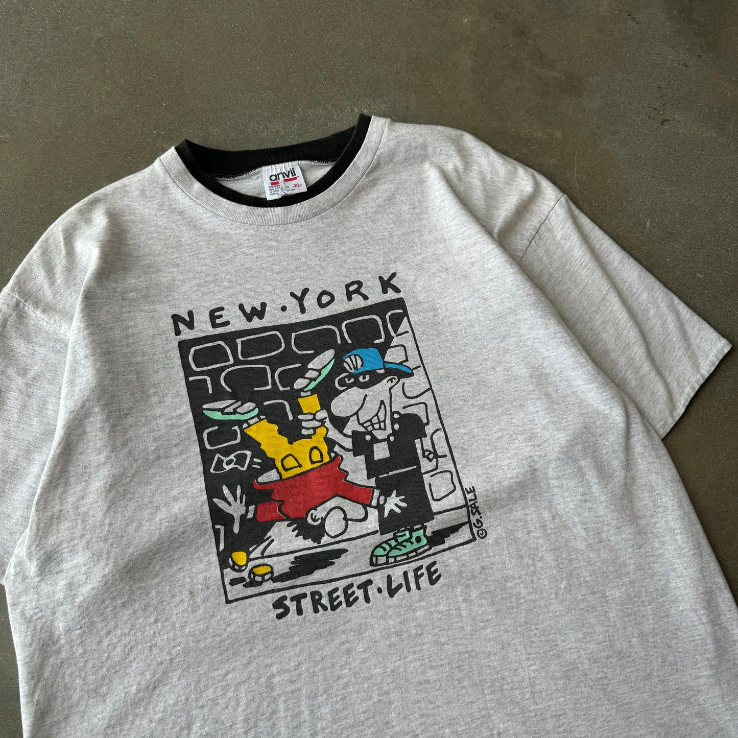 Vintage New York Street Life T-Shirt [XL]