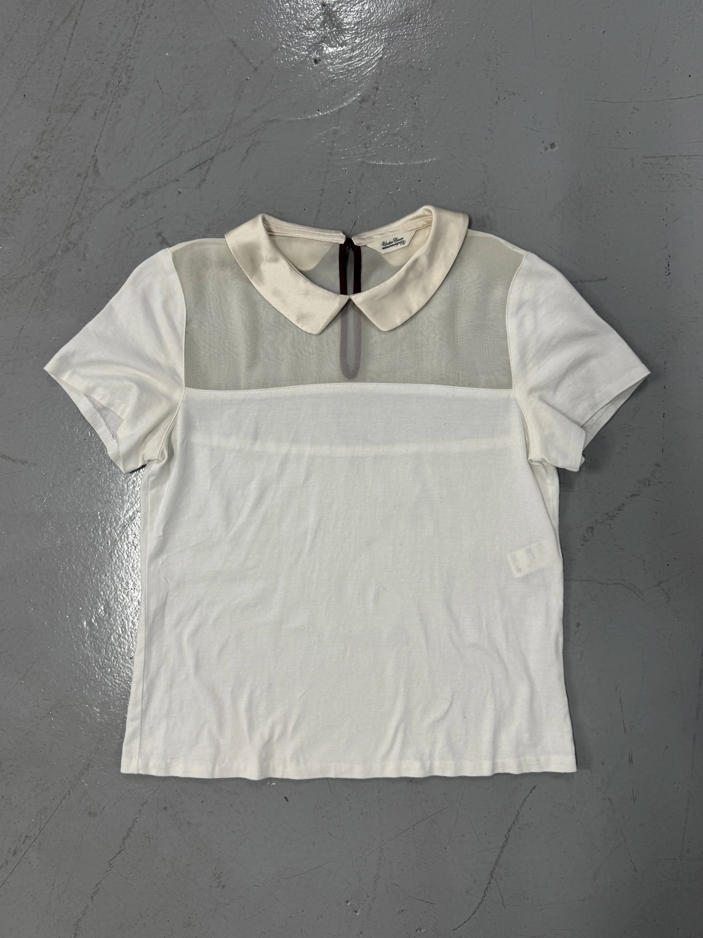 2000s Undercover Sheer Yoke Collared Top [2]