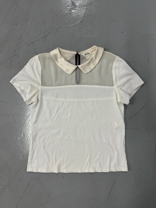 2000s Undercover Sheer Yoke Collared Top [2]