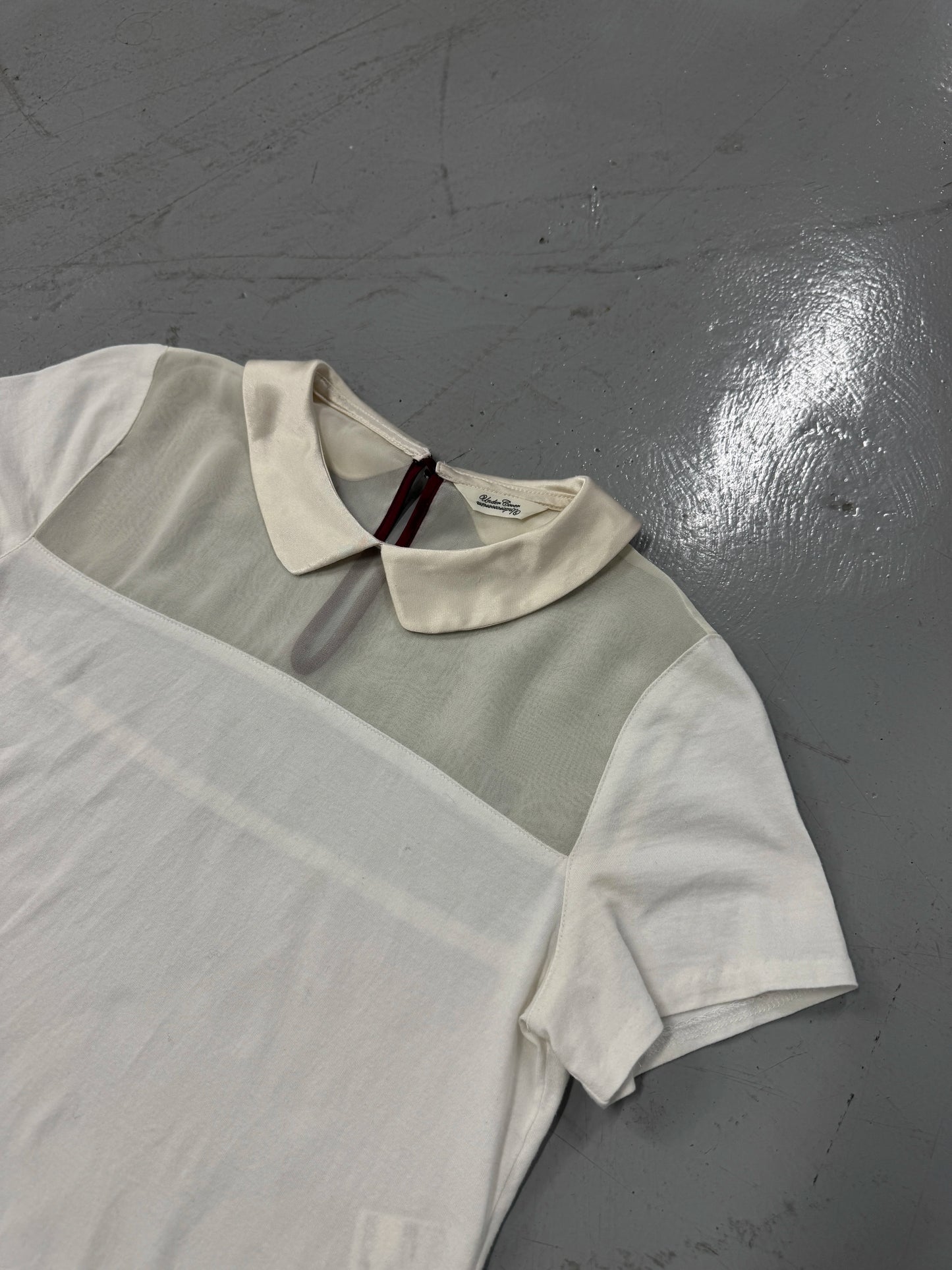 2000s Undercover Sheer Yoke Collared Top [2]