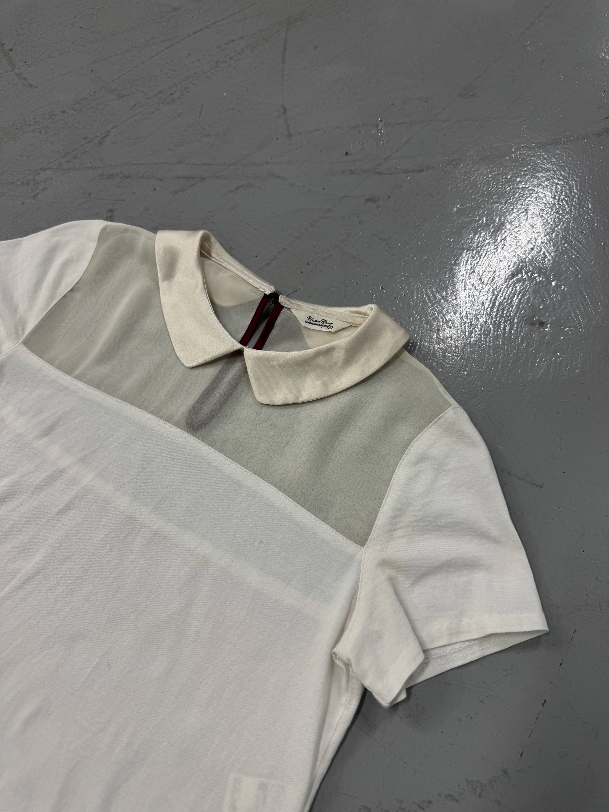 2000s Undercover Sheer Yoke Collared Top [2]