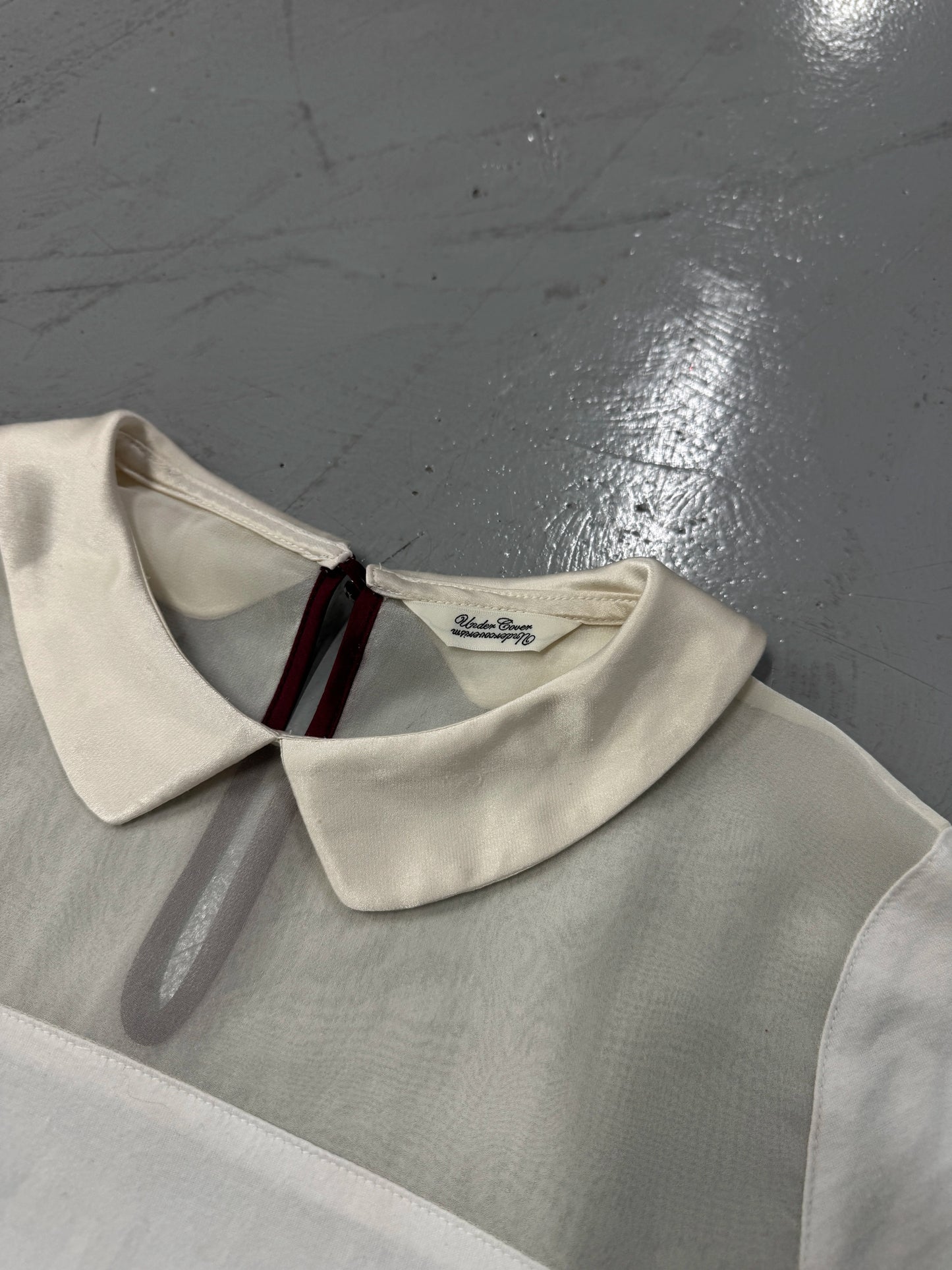 2000s Undercover Sheer Yoke Collared Top [2]