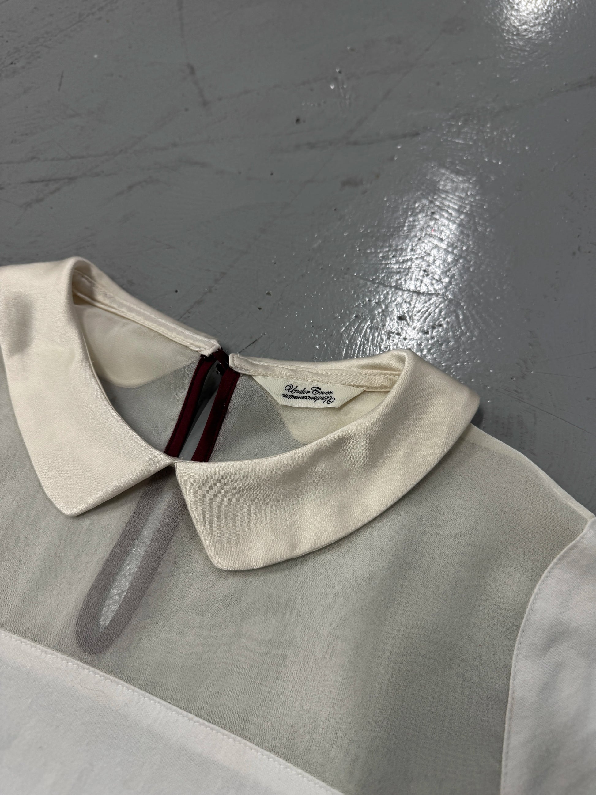 2000s Undercover Sheer Yoke Collared Top [2]