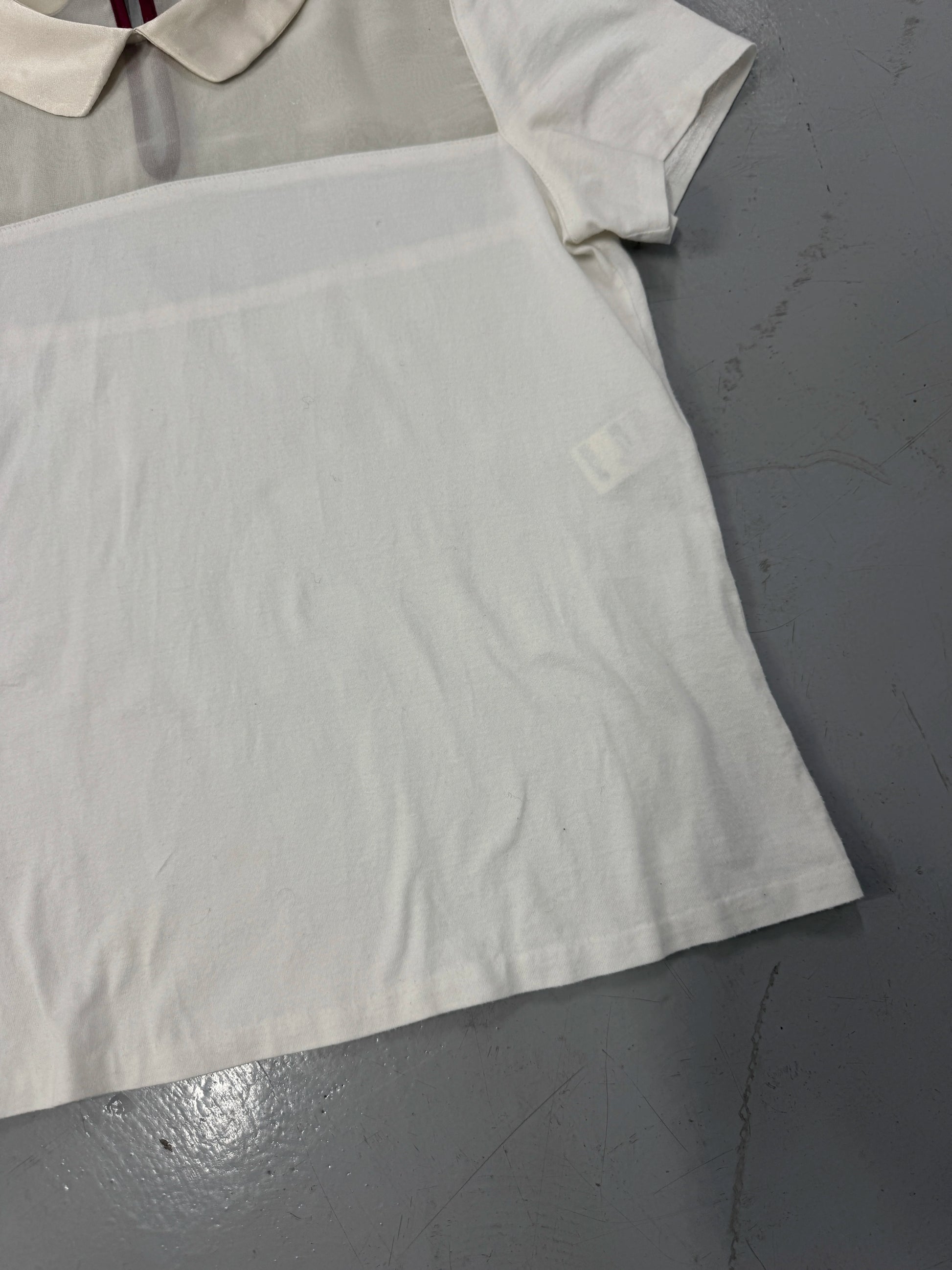 2000s Undercover Sheer Yoke Collared Top [2]