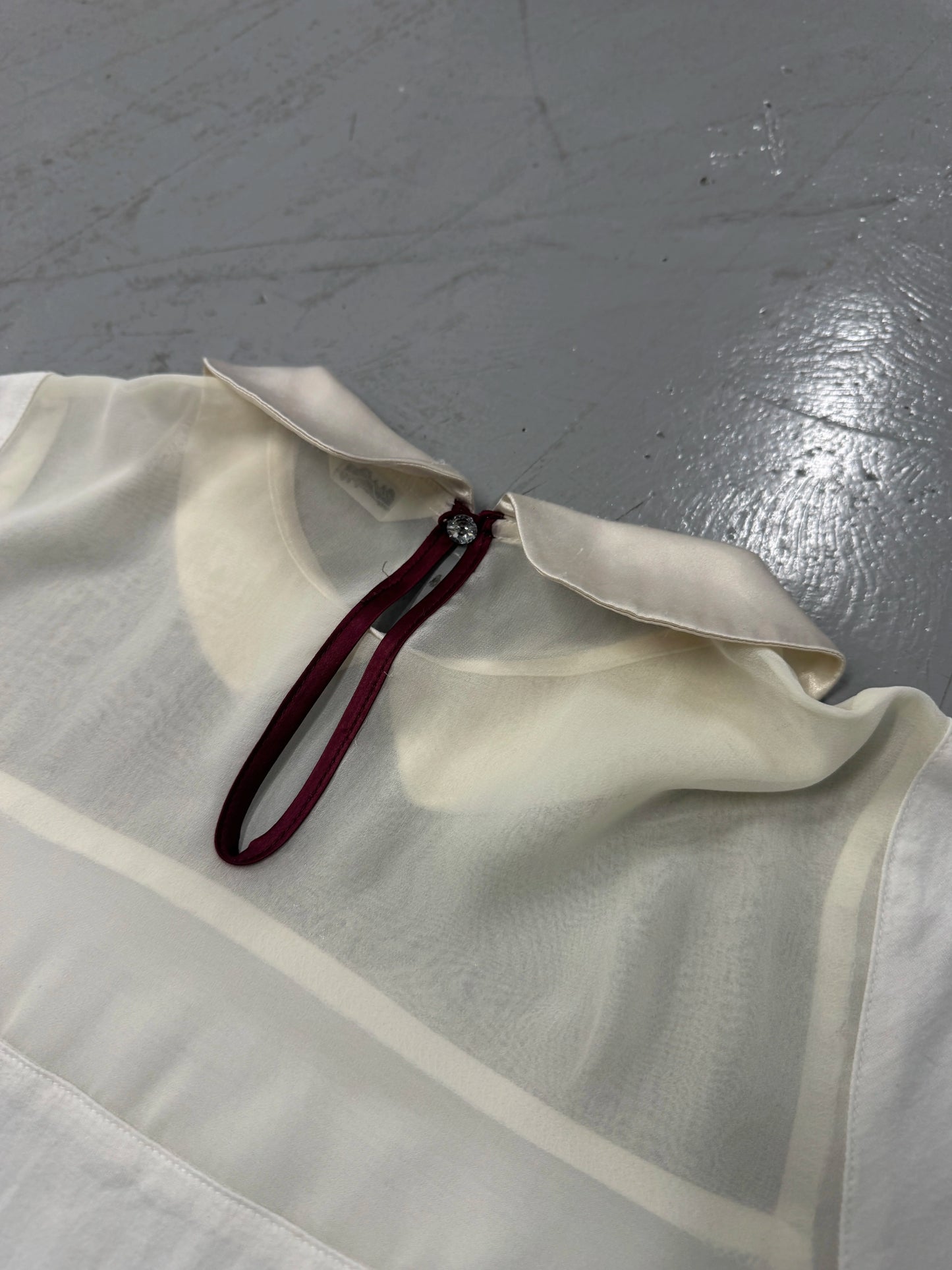 2000s Undercover Sheer Yoke Collared Top [2]