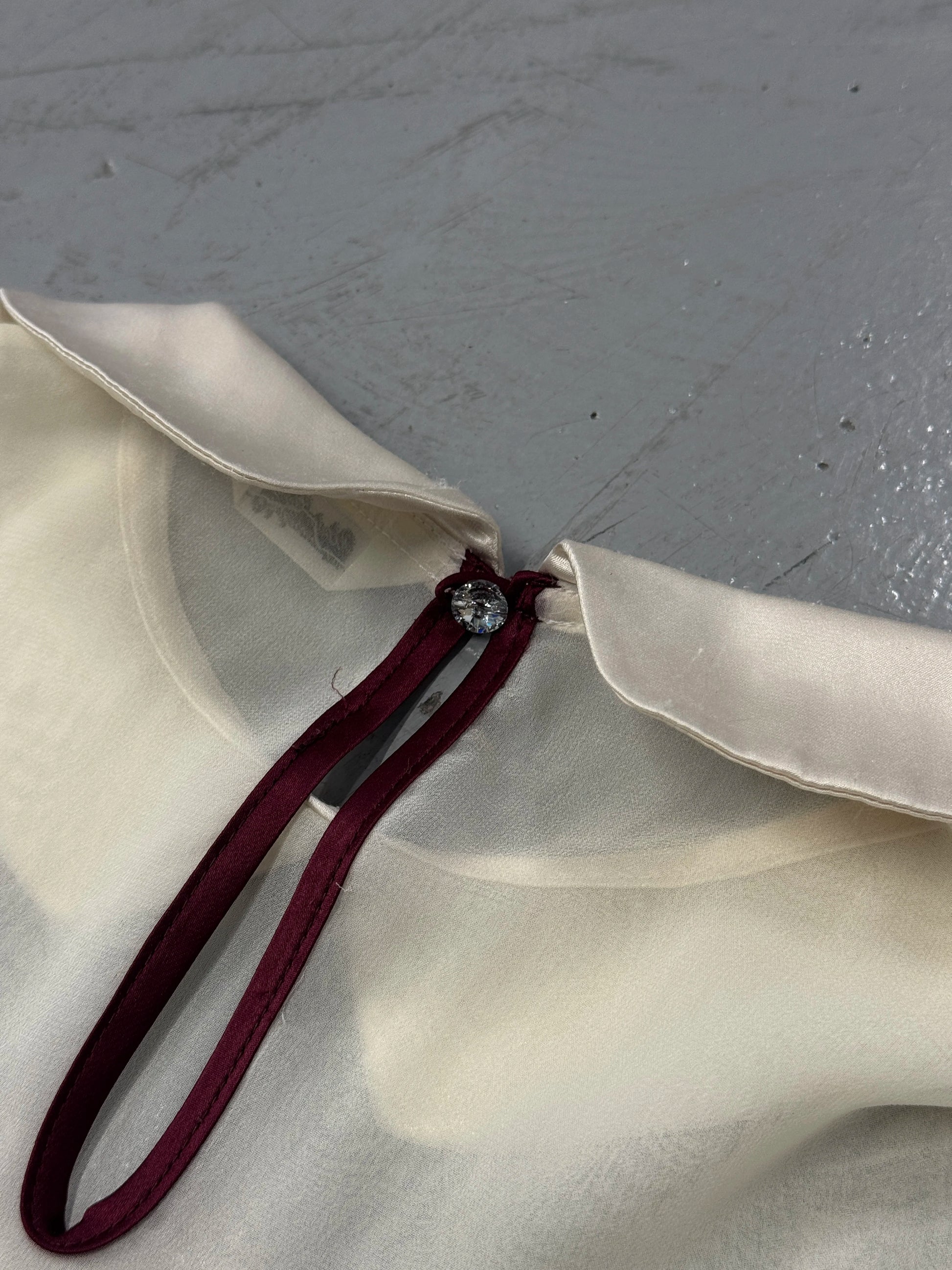 2000s Undercover Sheer Yoke Collared Top [2]