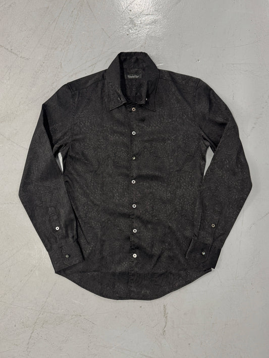 Tornado Mart Lizard Jacquard Button-Down Shirt w/ Jewel Buttons [L]