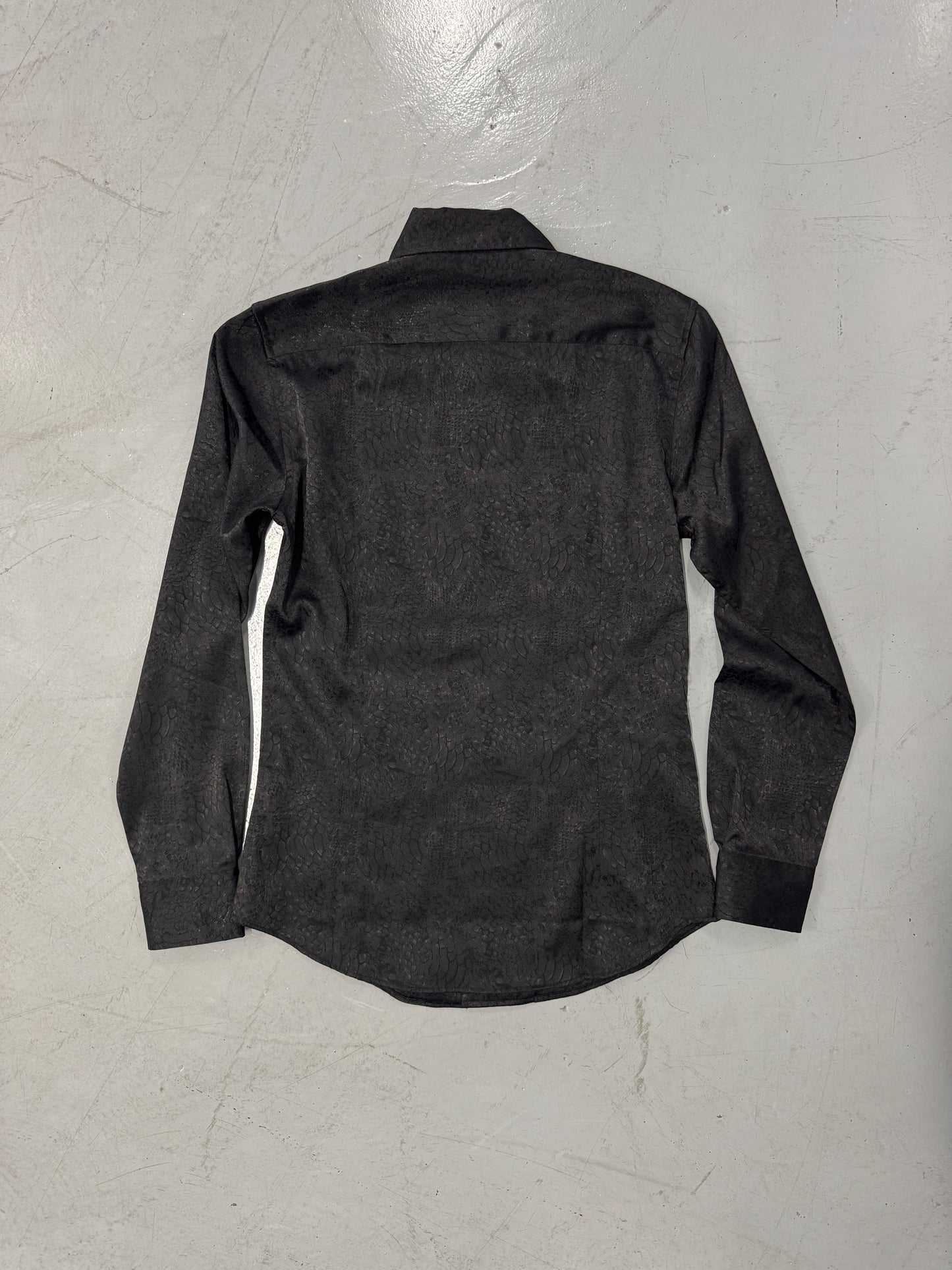 Tornado Mart Lizard Jacquard Button-Down Shirt w/ Jewel Buttons [L]