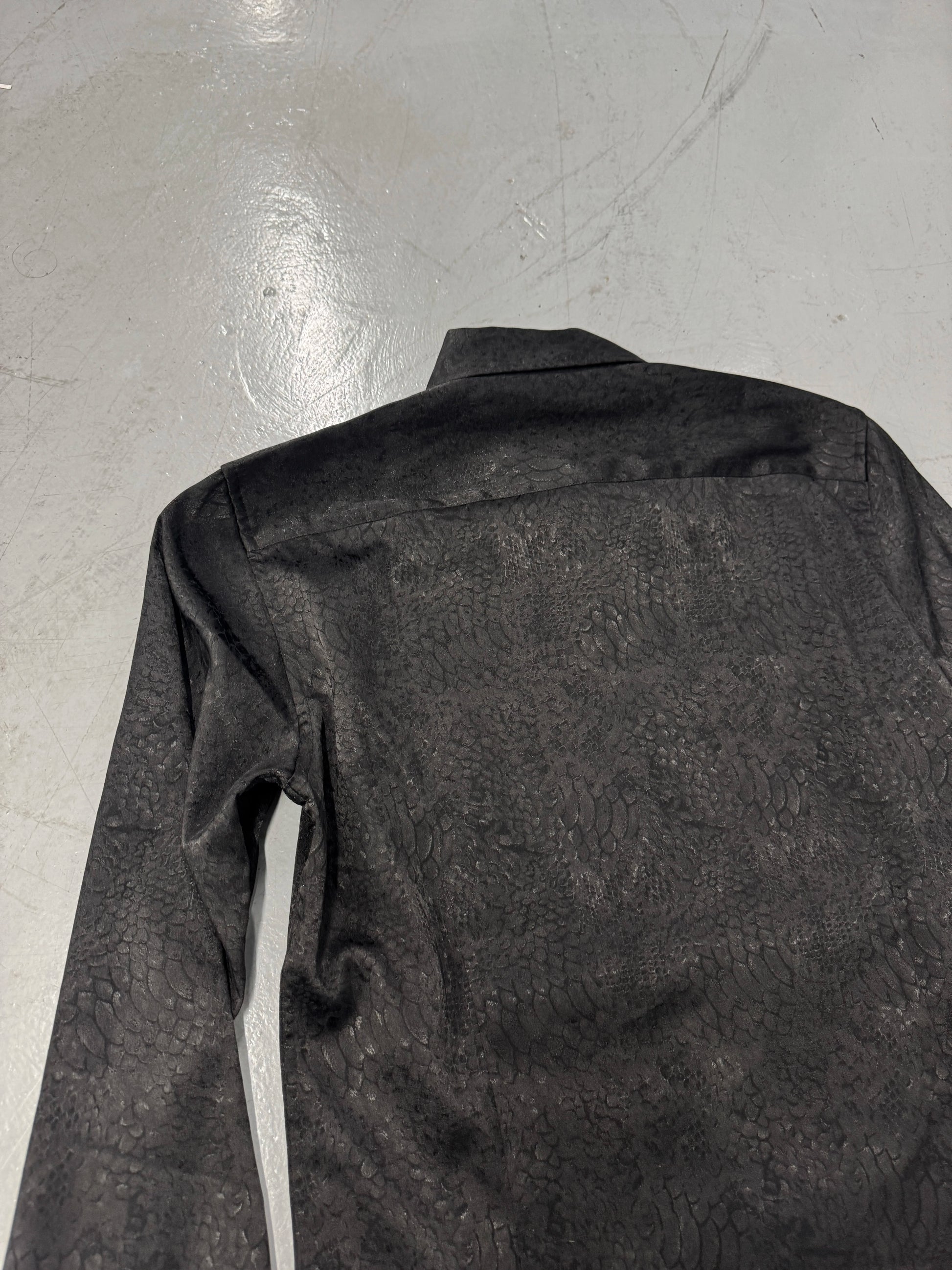 Tornado Mart Lizard Jacquard Button-Down Shirt w/ Jewel Buttons [L]