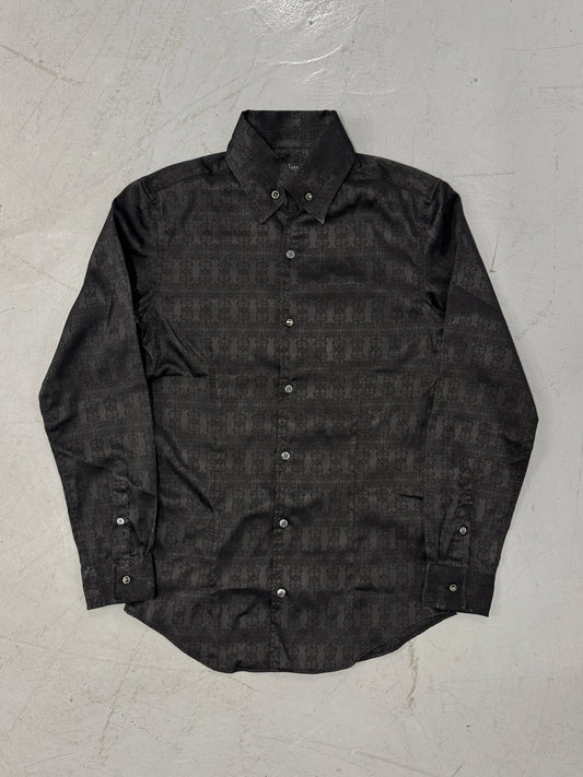 Tornado Mart Lizard Jacquard Button-Down Shirt w/ Jewel Buttons [M]