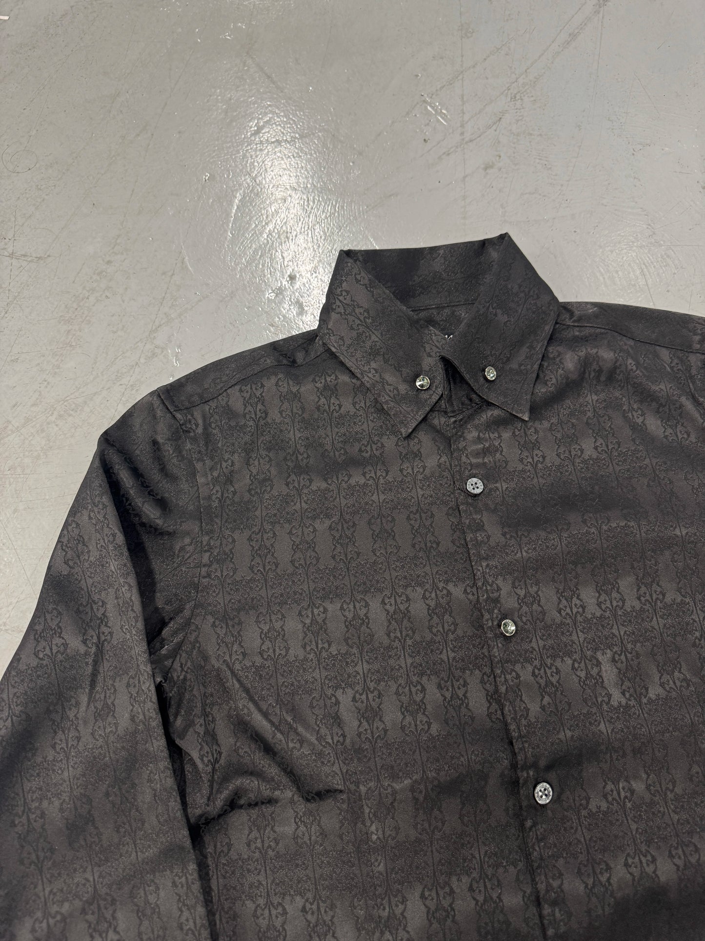 Tornado Mart Lizard Jacquard Button-Down Shirt w/ Jewel Buttons [M]