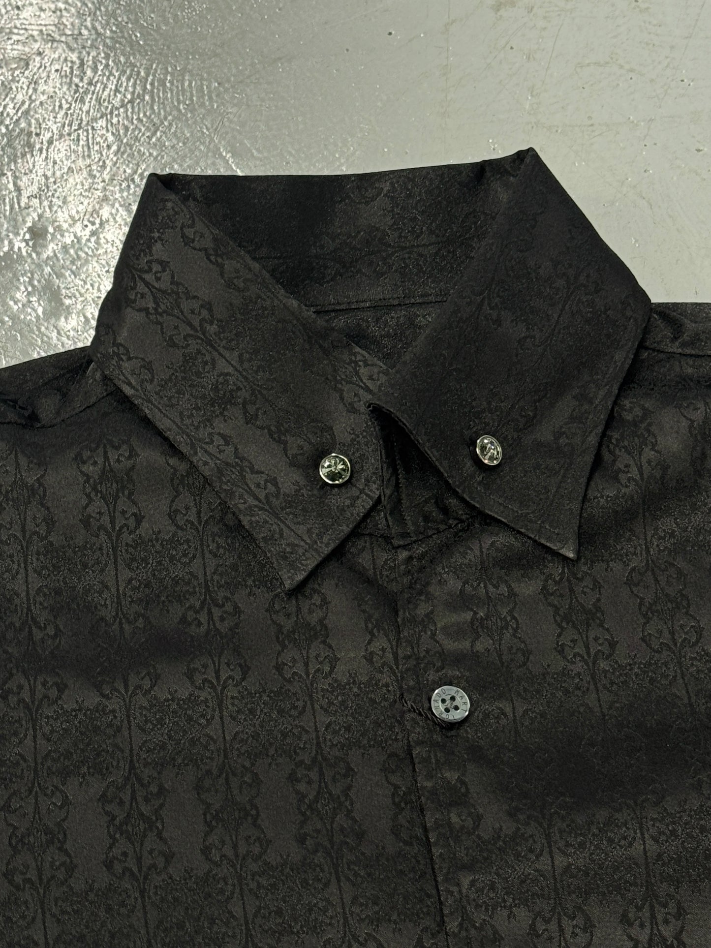 Tornado Mart Lizard Jacquard Button-Down Shirt w/ Jewel Buttons [M]