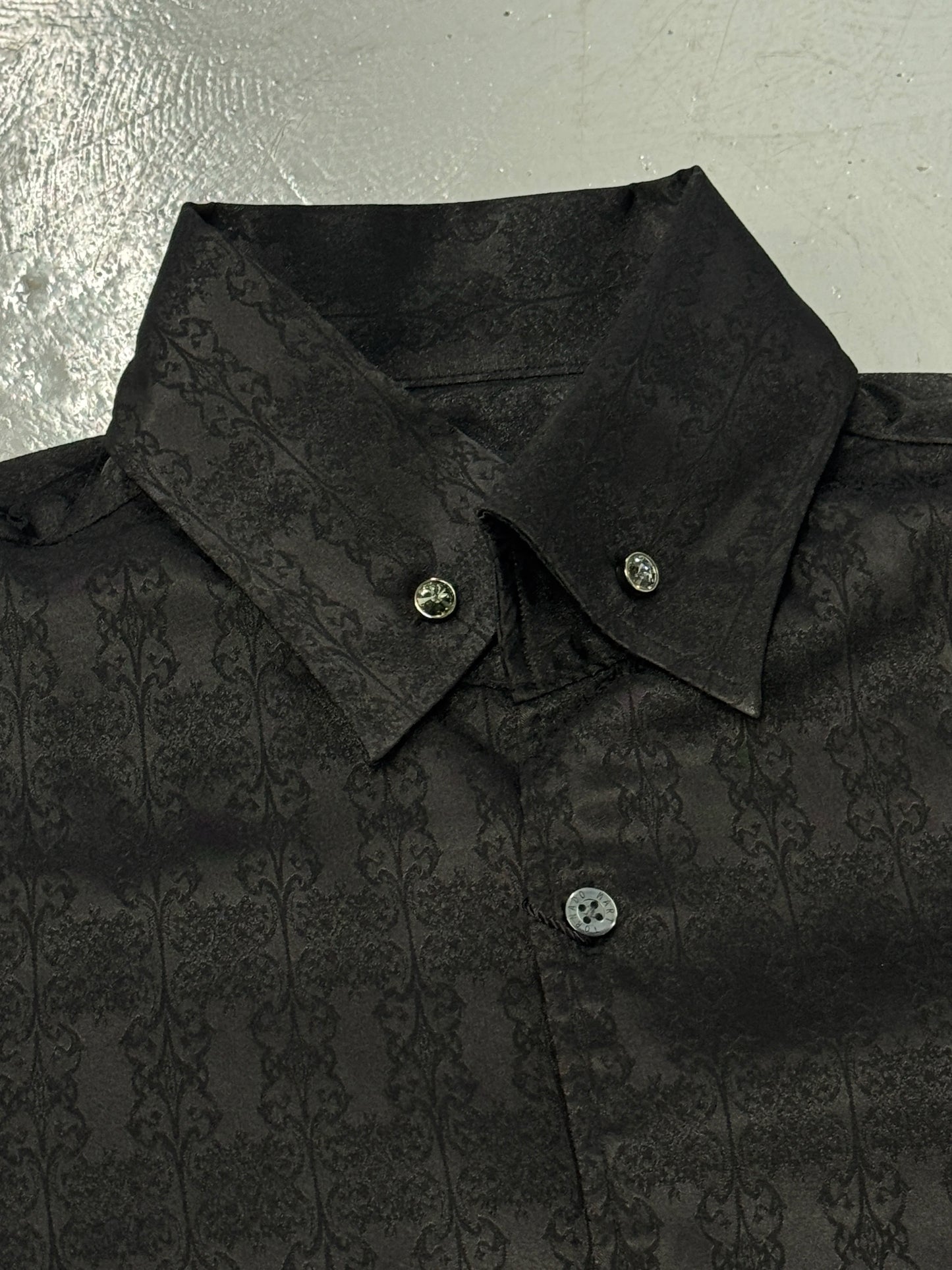 Tornado Mart Lizard Jacquard Button-Down Shirt w/ Jewel Buttons [M]