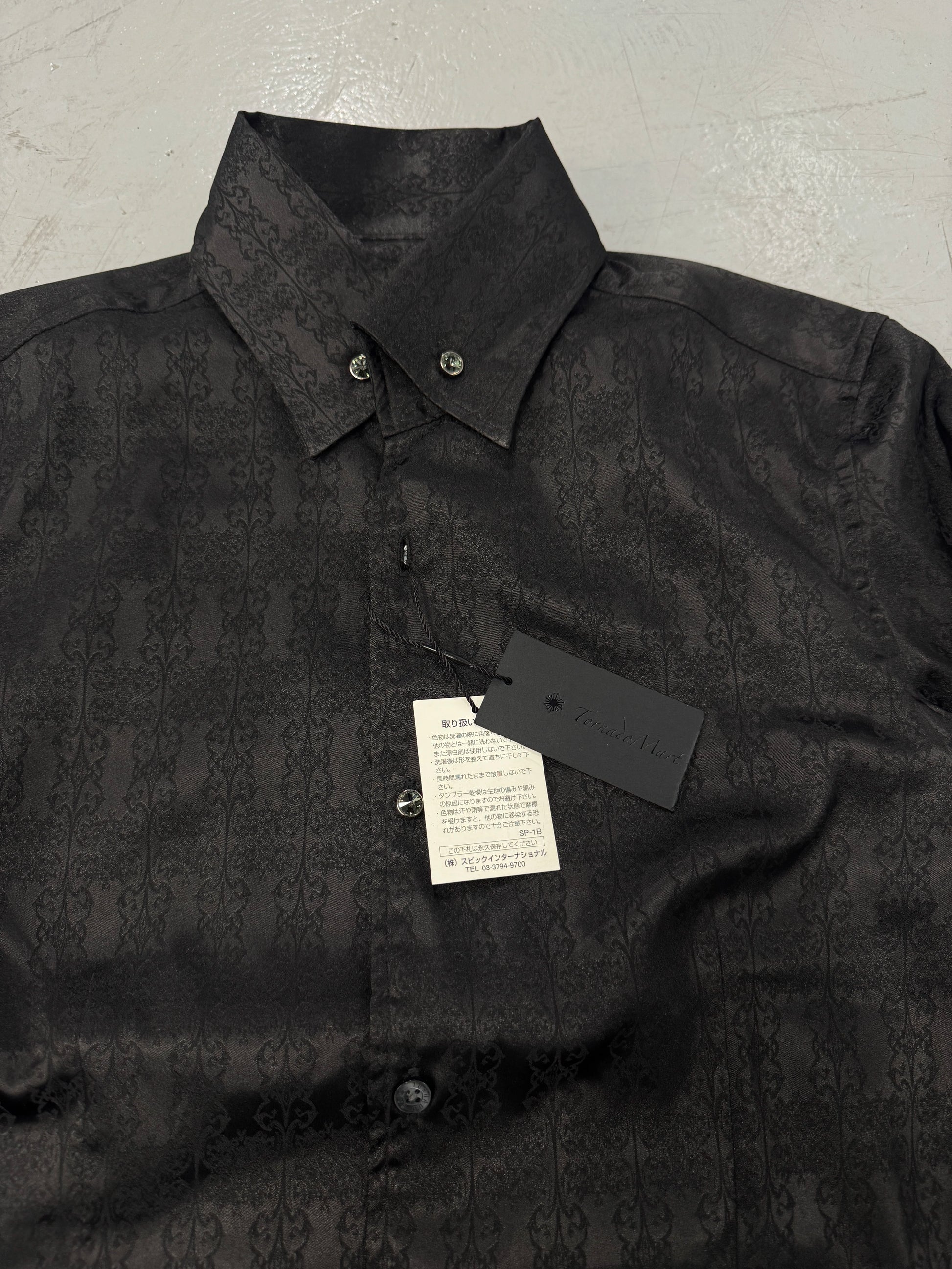 Tornado Mart Lizard Jacquard Button-Down Shirt w/ Jewel Buttons [M]