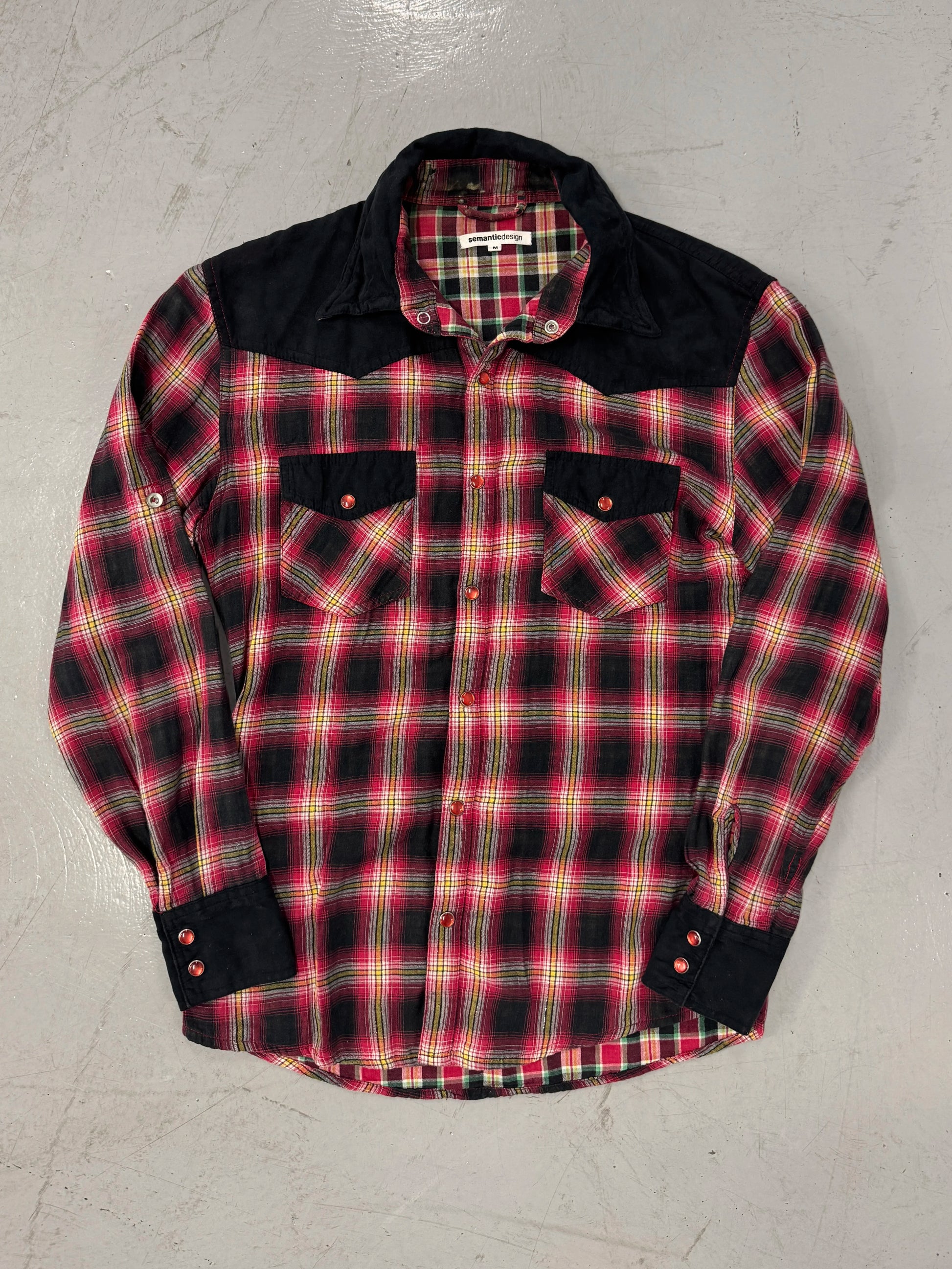 Semanticdesign Western Button-Up w/ Wired Collar [M]