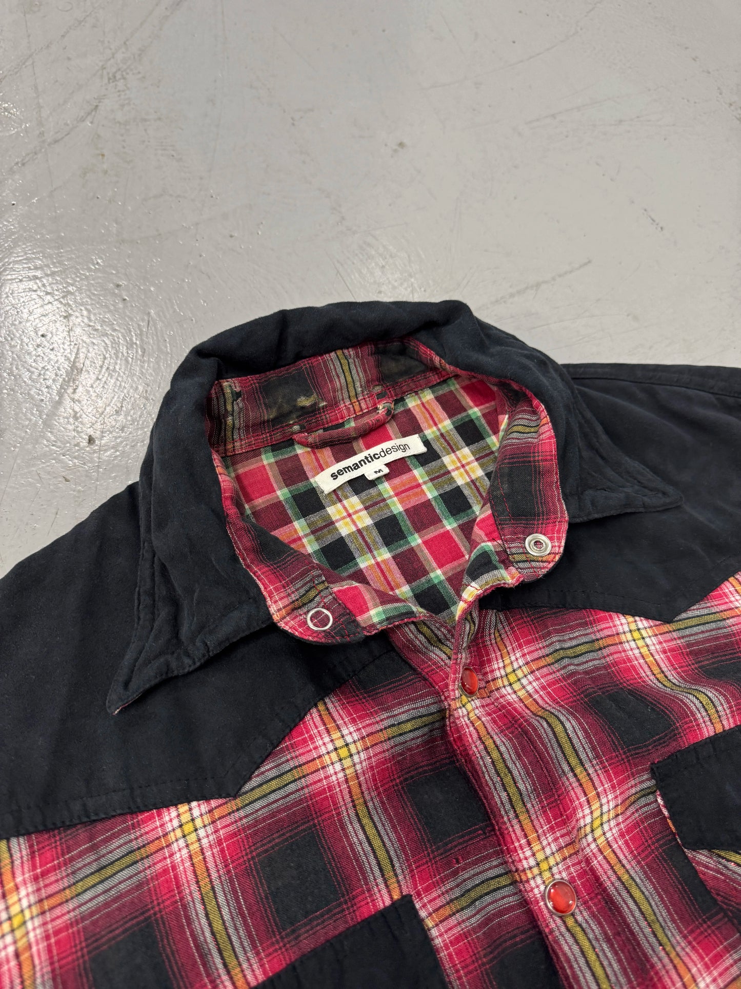 Semanticdesign Western Button-Up w/ Wired Collar [M]