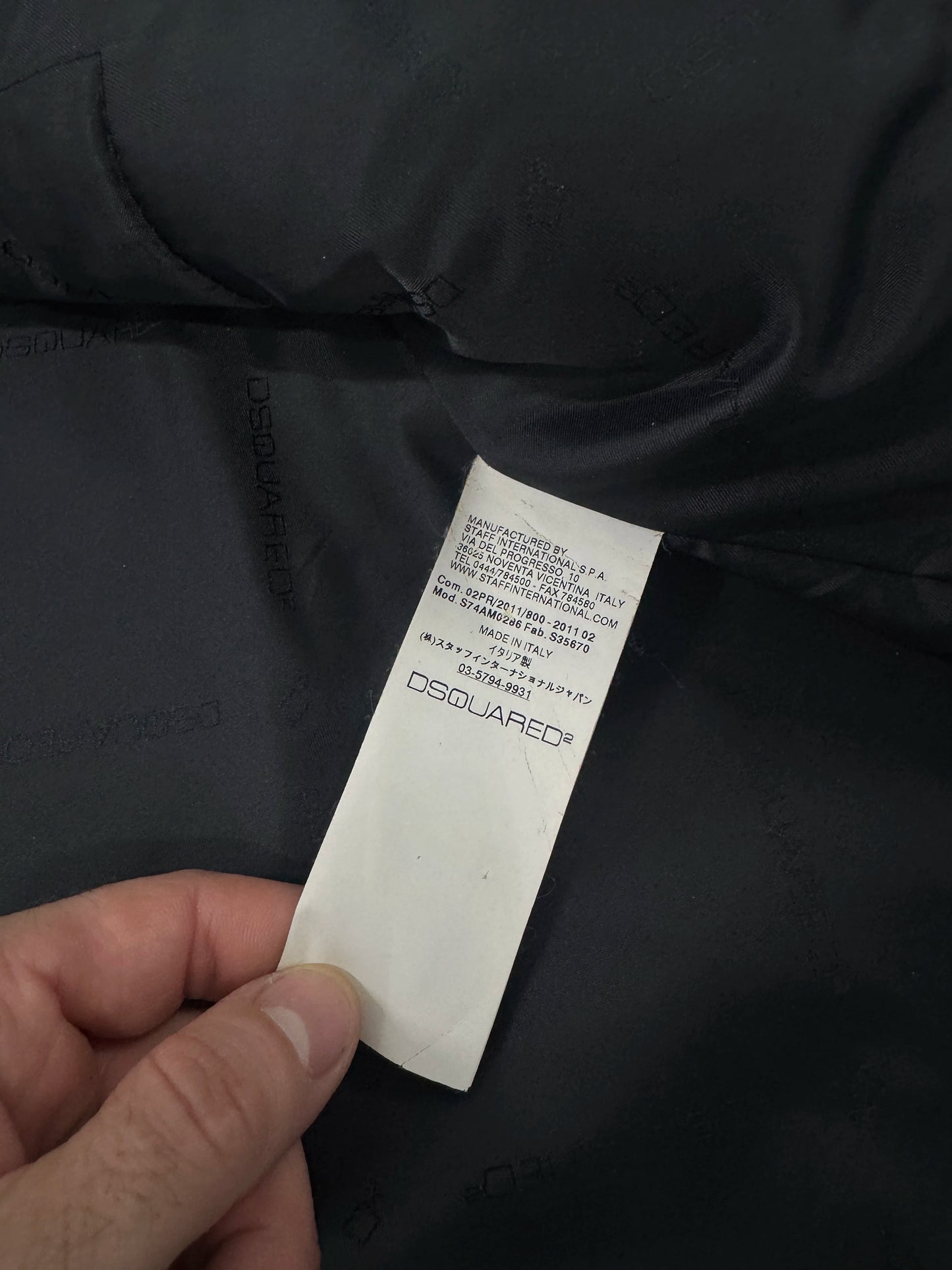 Dsquared2 Shearling Military Style Napoleon Wool Jacket