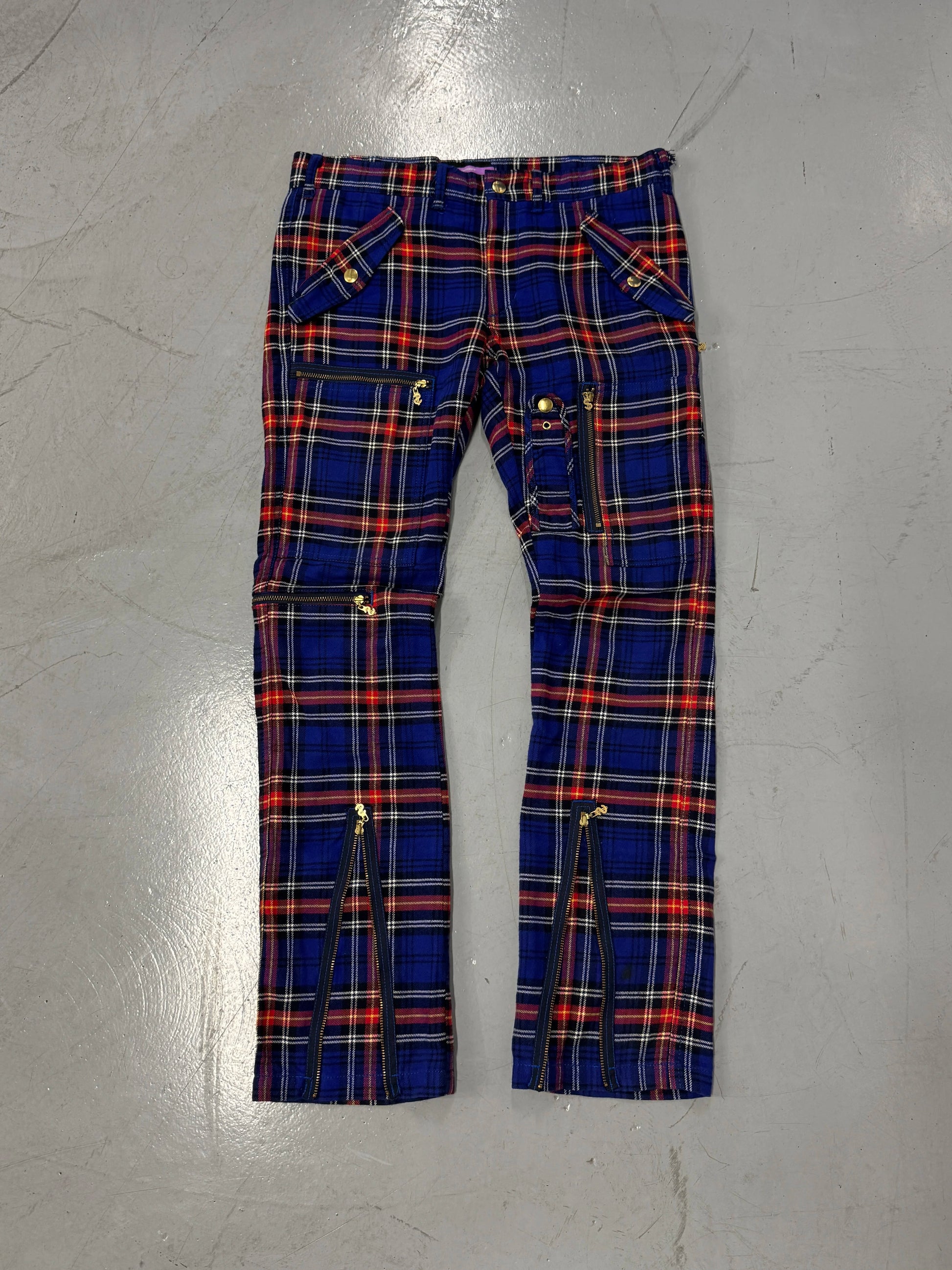 Swagger Plaid Bondage Cargo Pants [32]