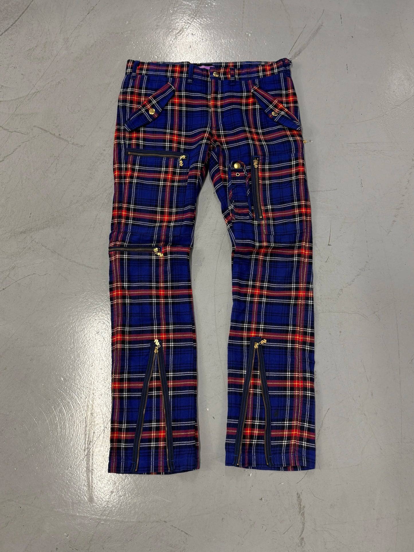 Swagger Plaid Bondage Cargo Pants [32]