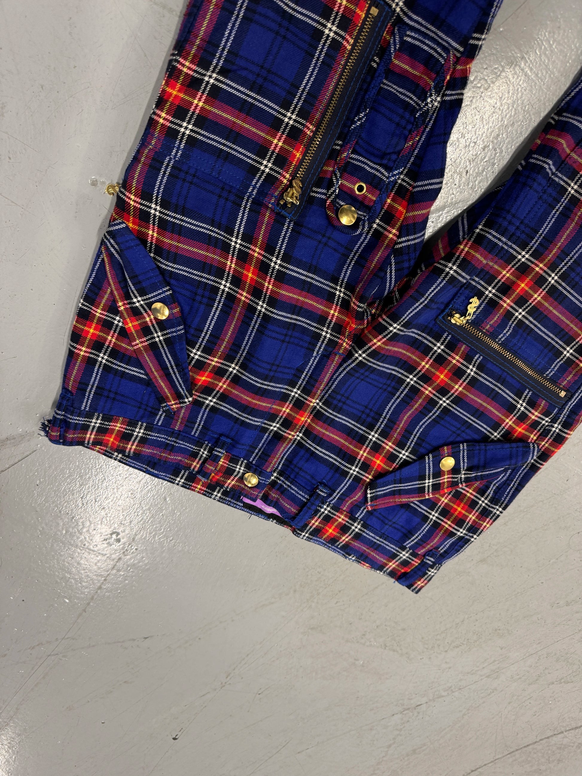 Swagger Plaid Bondage Cargo Pants [32]