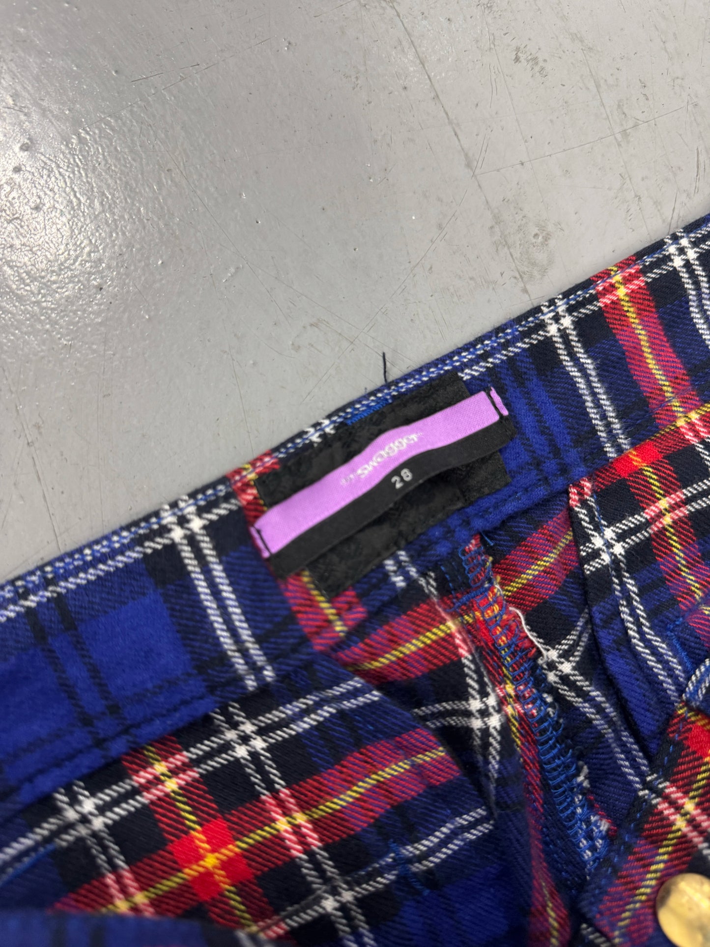 Swagger Plaid Bondage Cargo Pants [32]