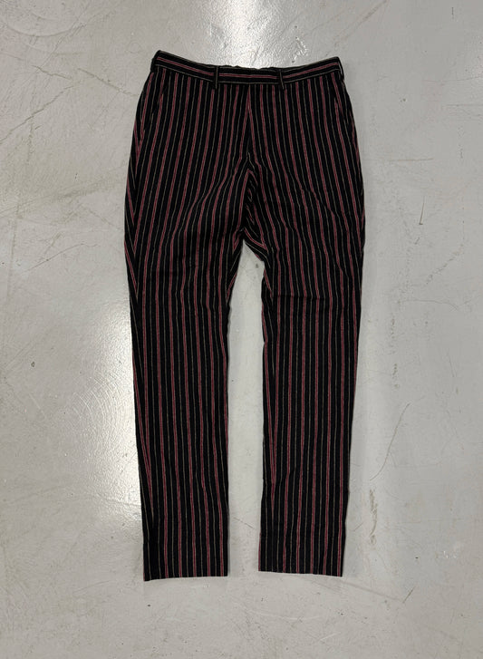 Lad Musician Black/Red Pinstripe Trousers [30]