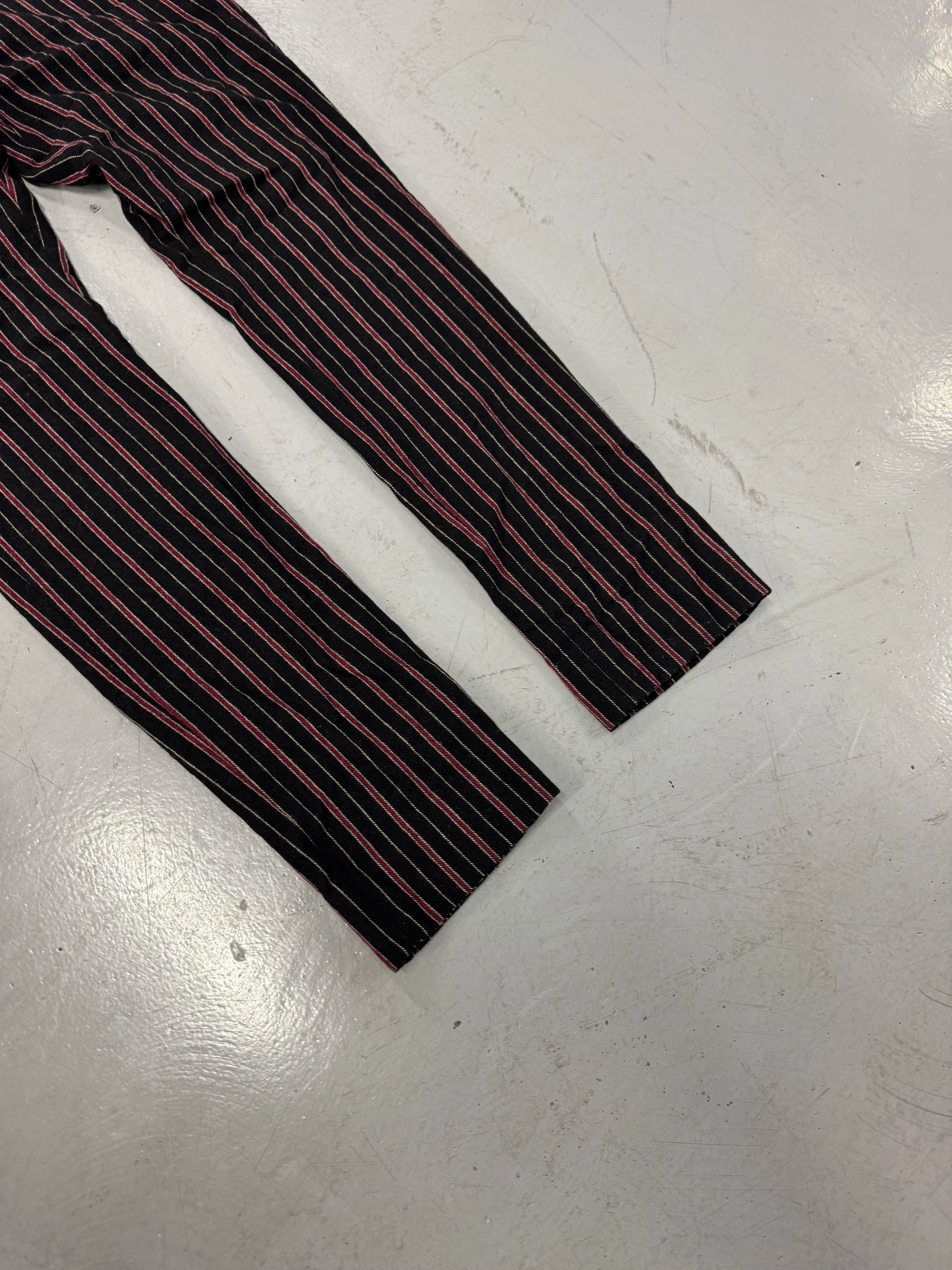 Lad Musician Black/Red Pinstripe Trousers [30]