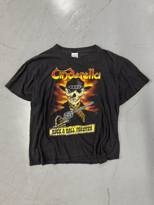1988 Cinderella Long Cold Winter Tour Rock Band T-Shirt [XL]