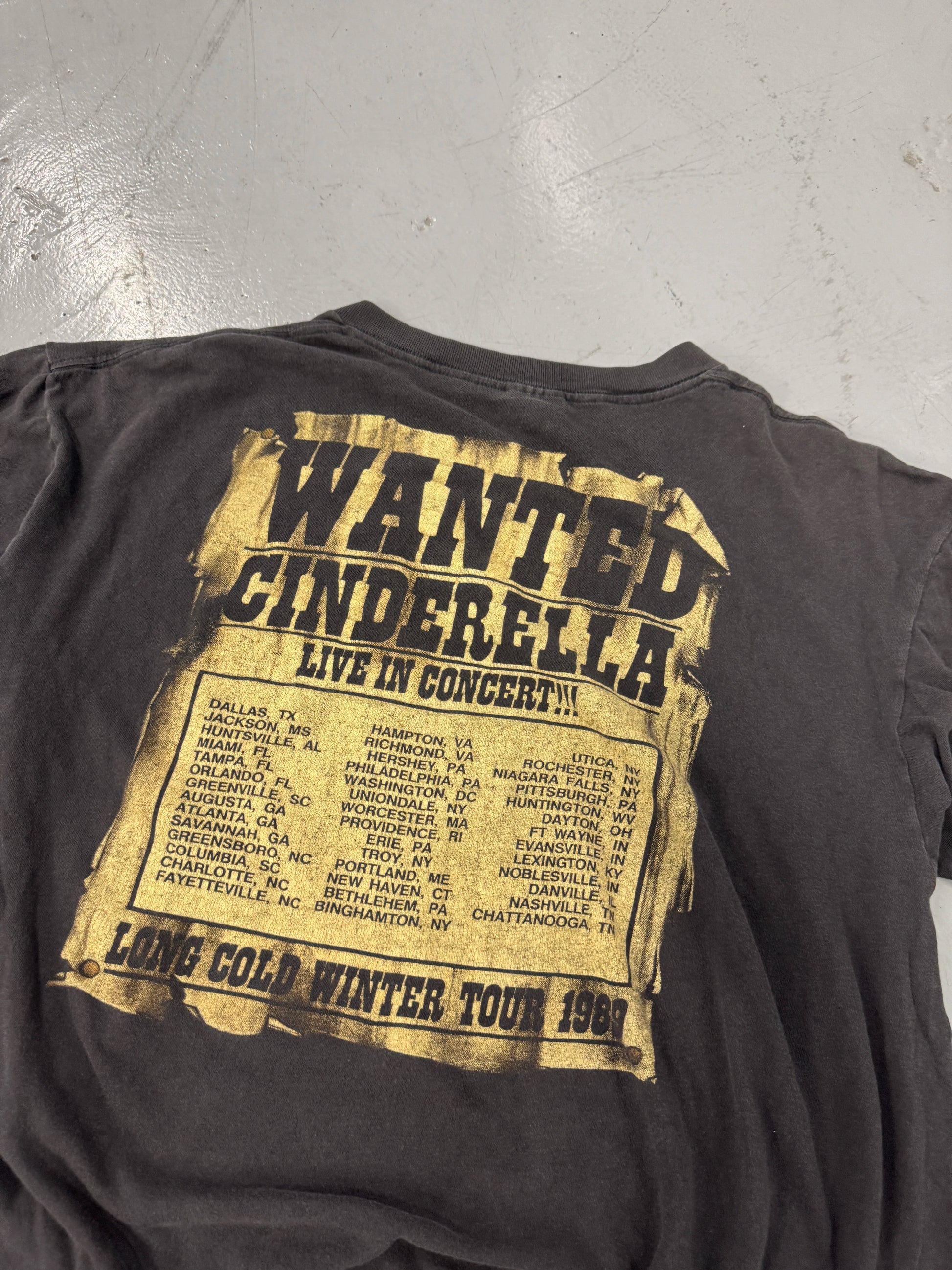 1988 Cinderella Long Cold Winter Tour Rock Band T-Shirt [XL]