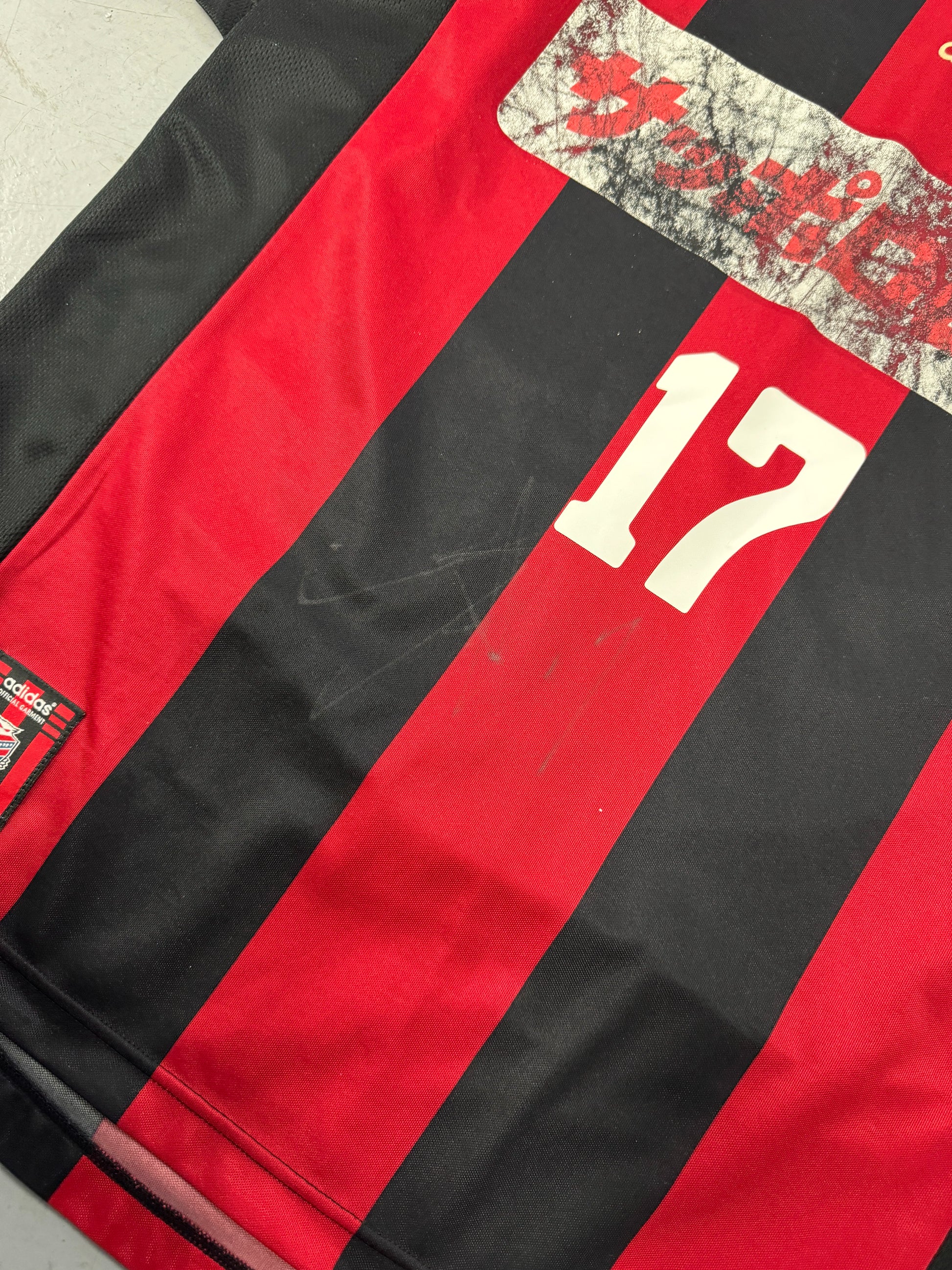1998 SIGNED Adidas Consadole Sapporo HOKUTO #17 Japanese Football Jersey [L]