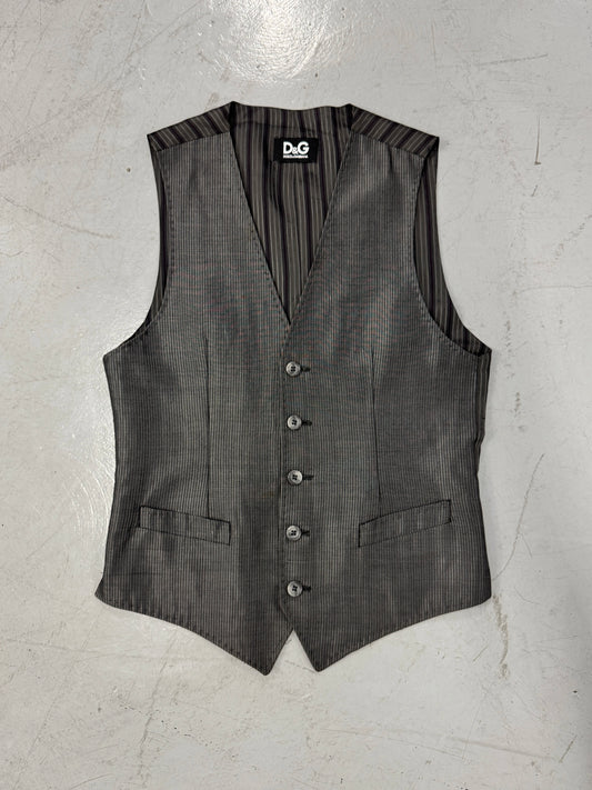 2000s D&G Pinstripe Vest Waistcoat [46]